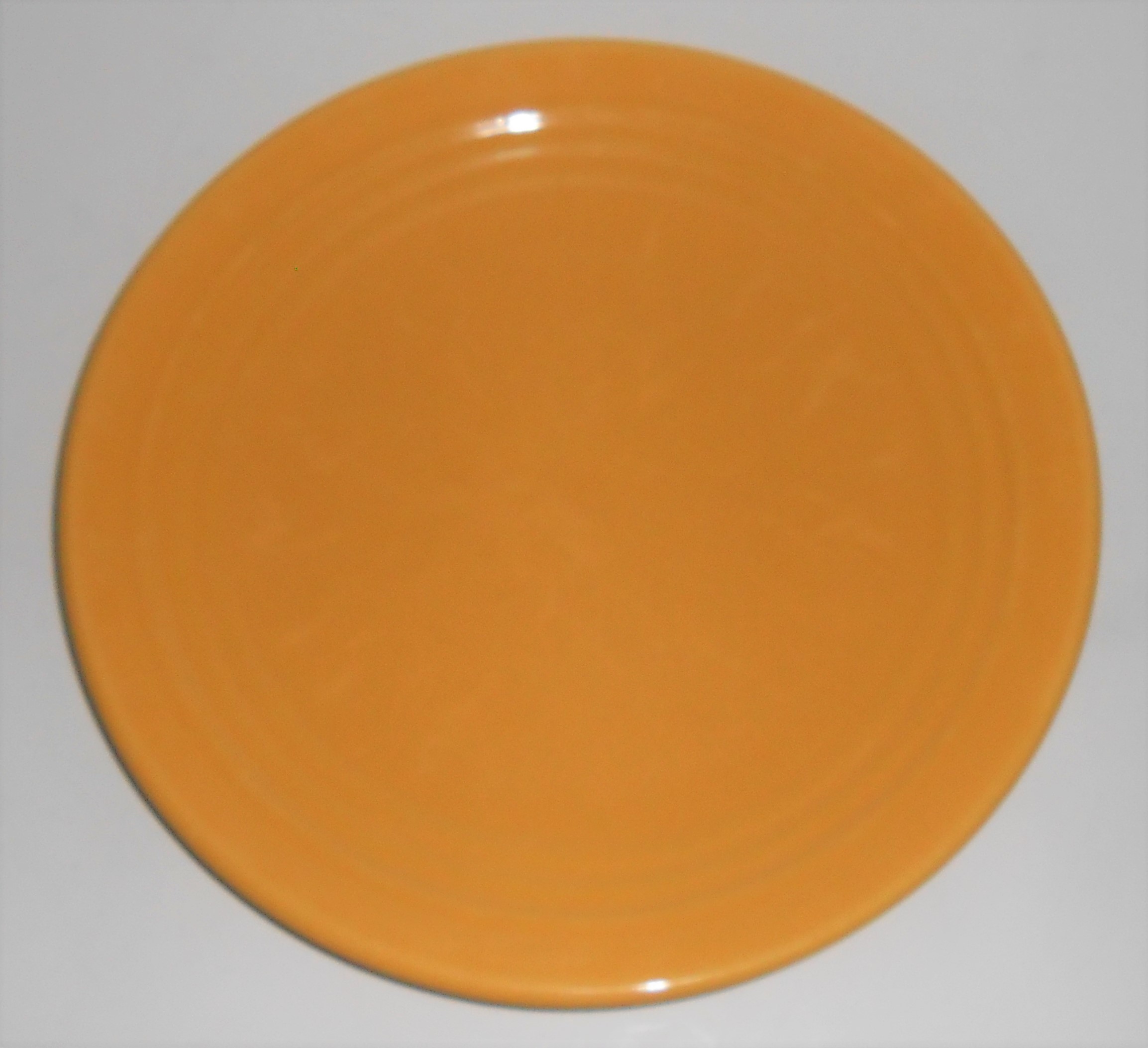 Bauer Pottery Ring Ware Yellow 9.5" Plate #3