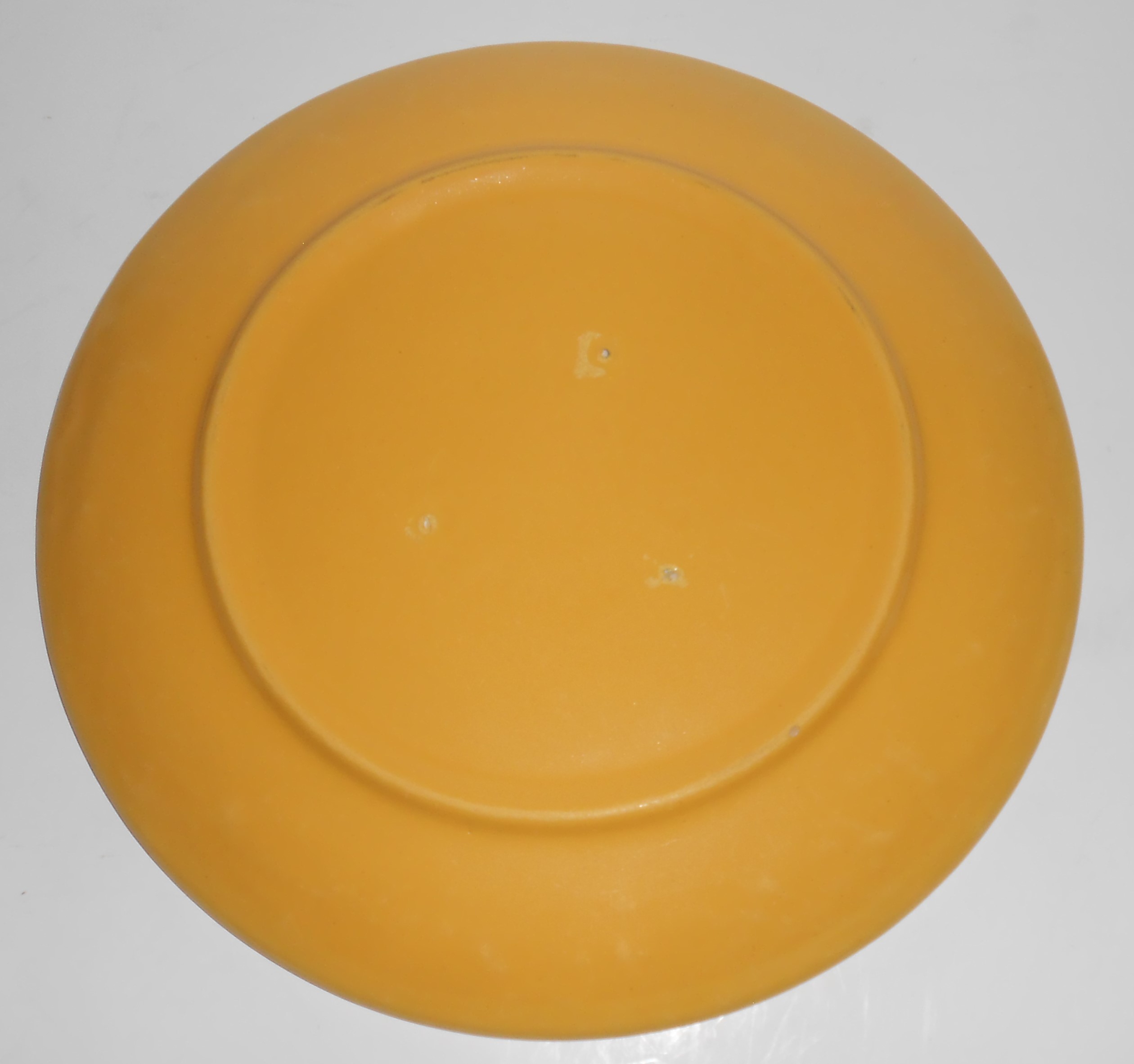 Bauer Pottery Ring Ware Yellow 9.5" Plate #3