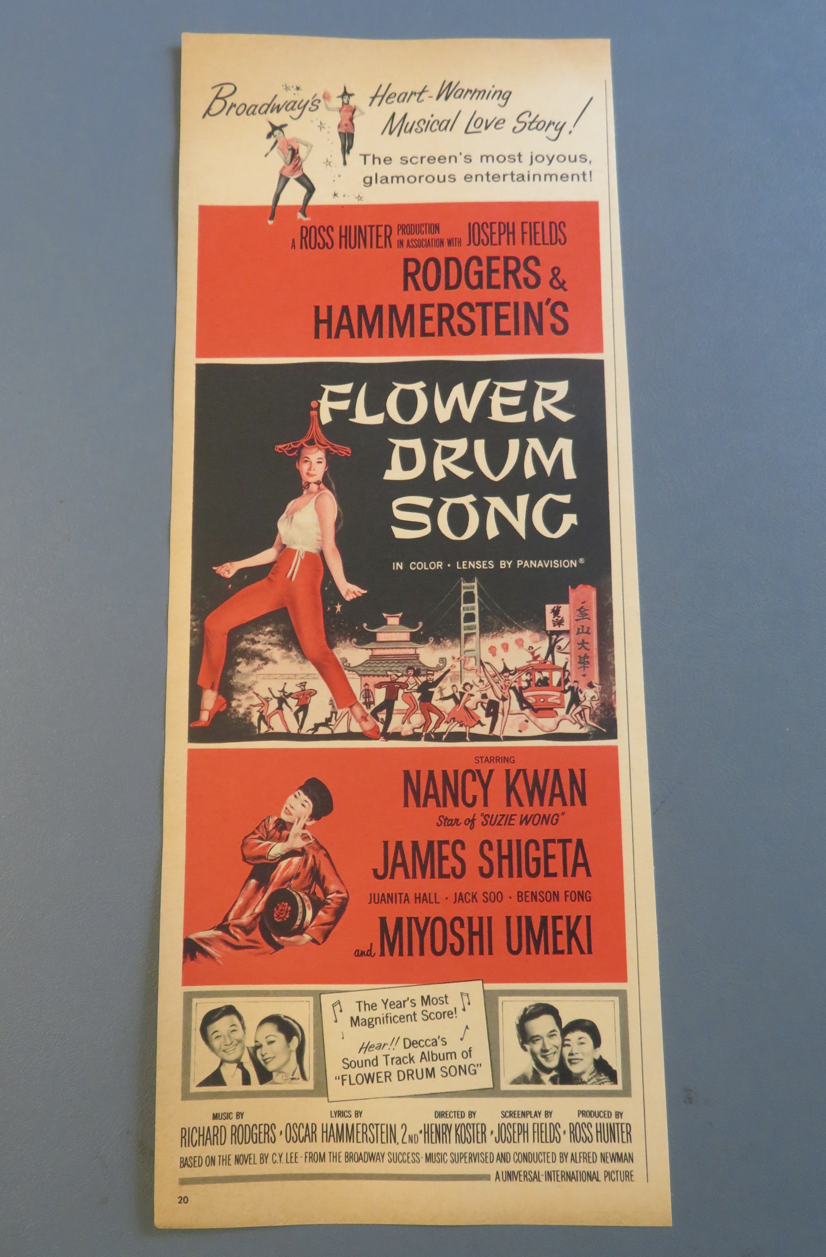 1962 Flower Drum Song with Nancy Kwan