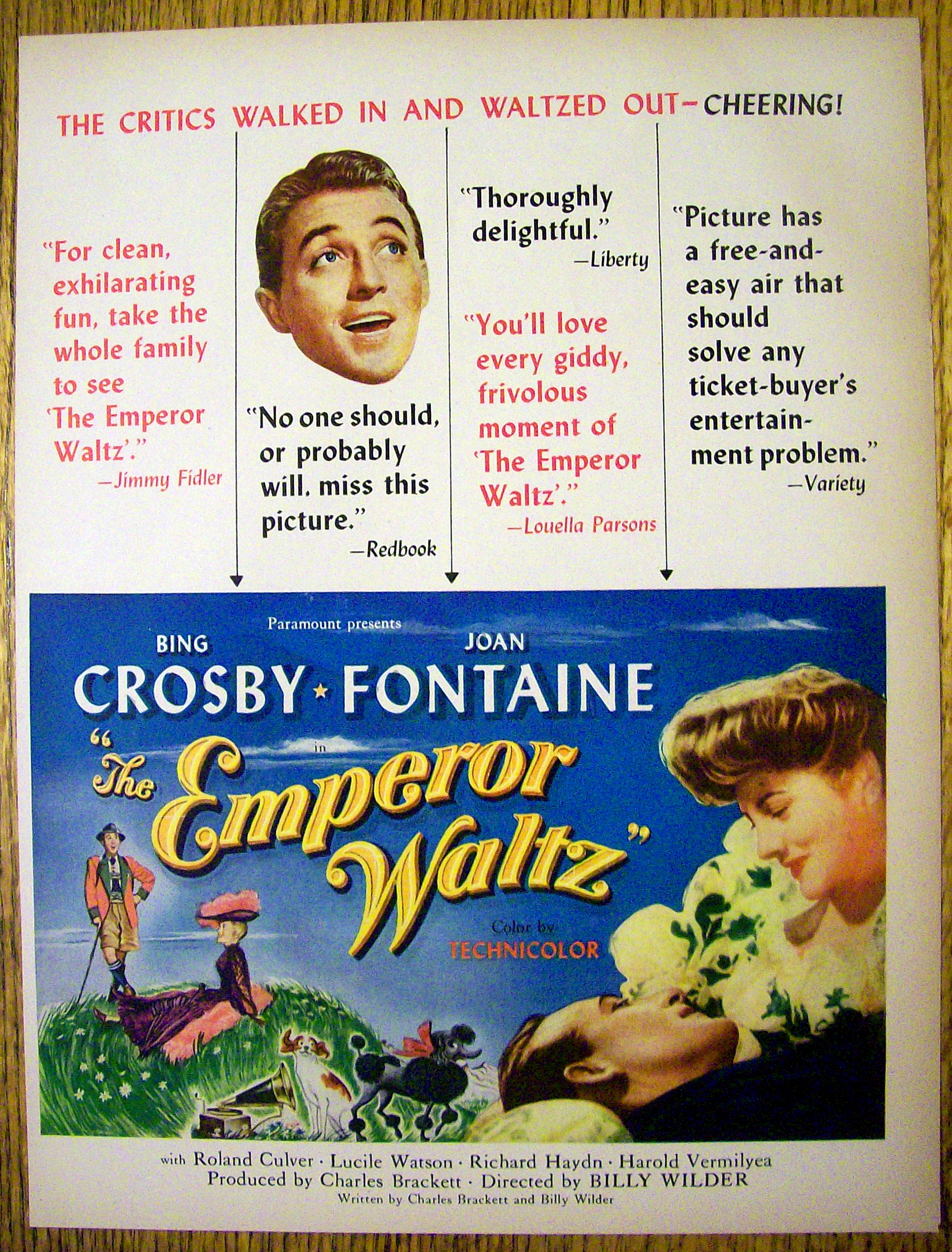 1948 The Emperor Waltz with Bing Crosby & Joan Fontaine