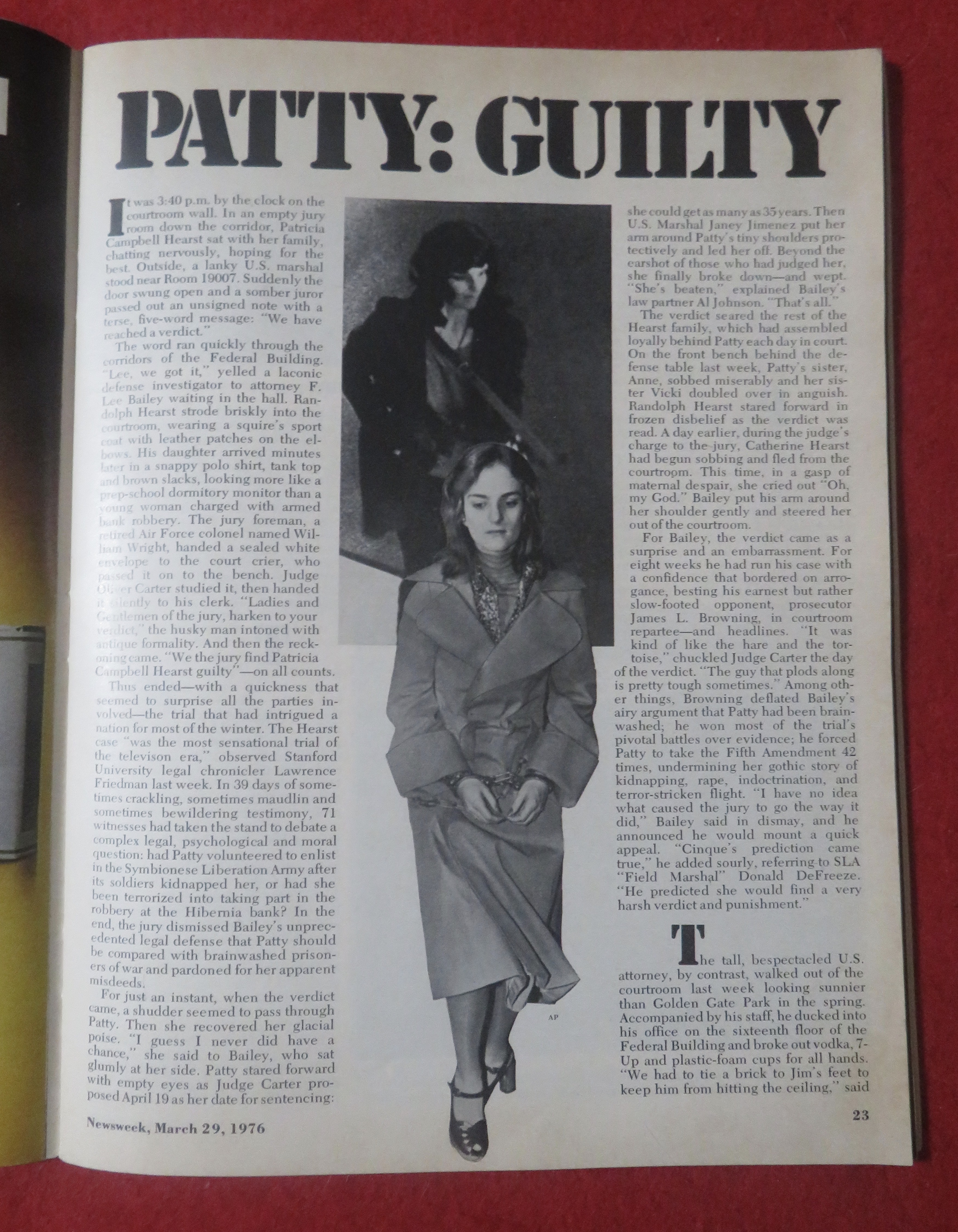 Newsweek Magazine March 29, 1976 Guilty