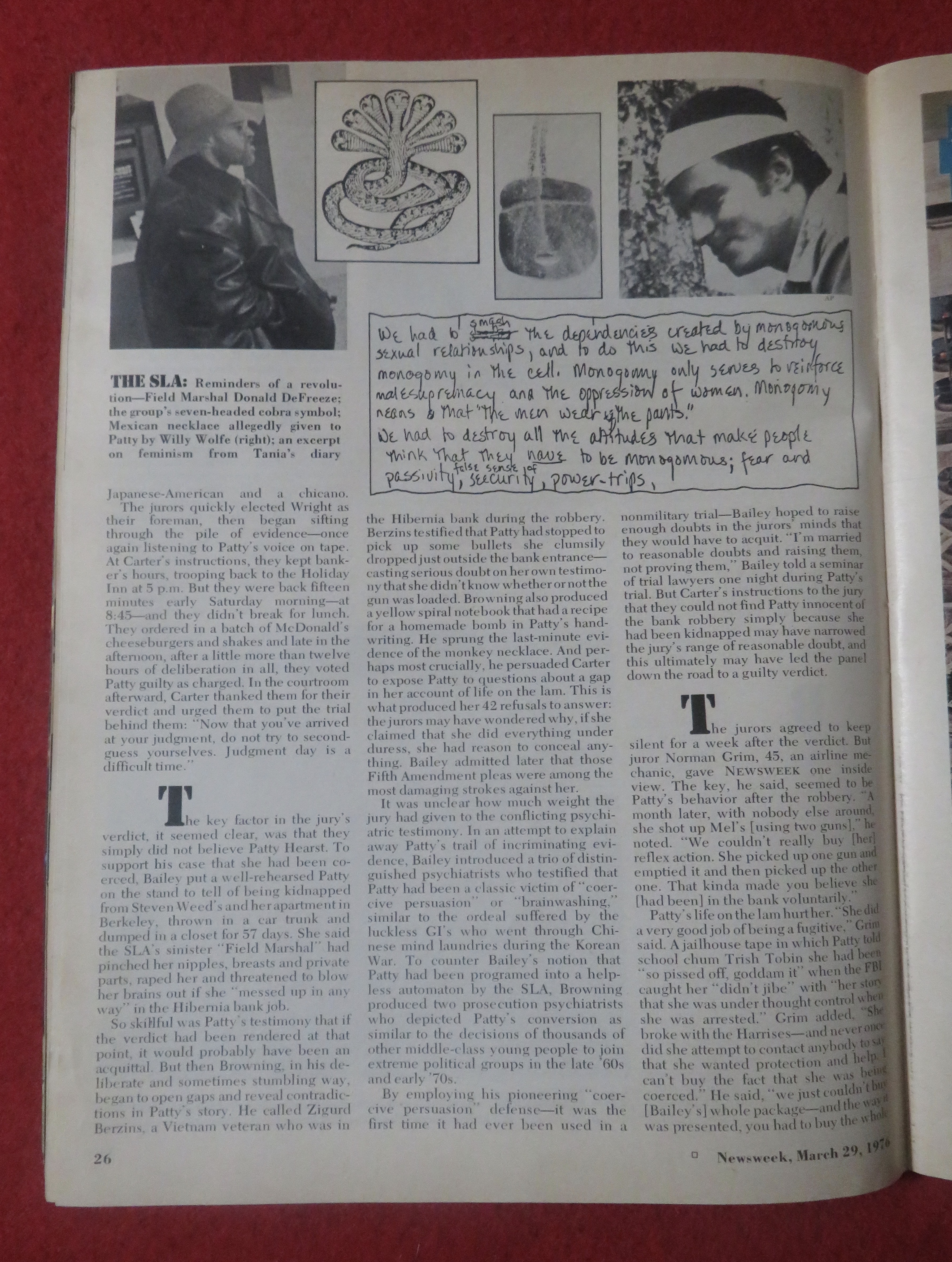 Newsweek Magazine March 29, 1976 Guilty