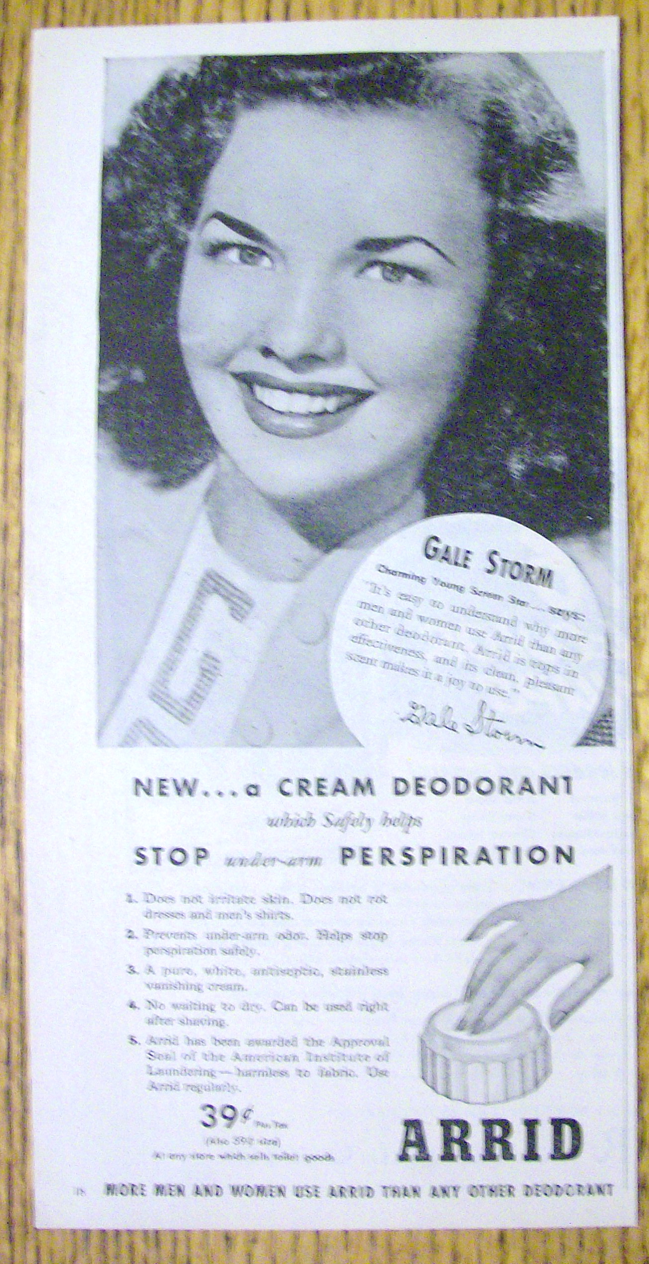 1945 Arrid Deodorant with Gale Storm