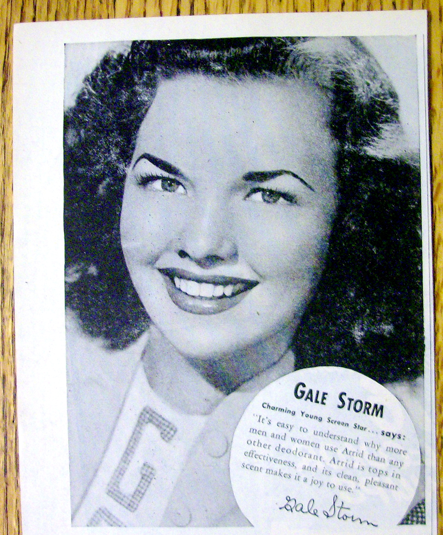 1945 Arrid Deodorant with Gale Storm