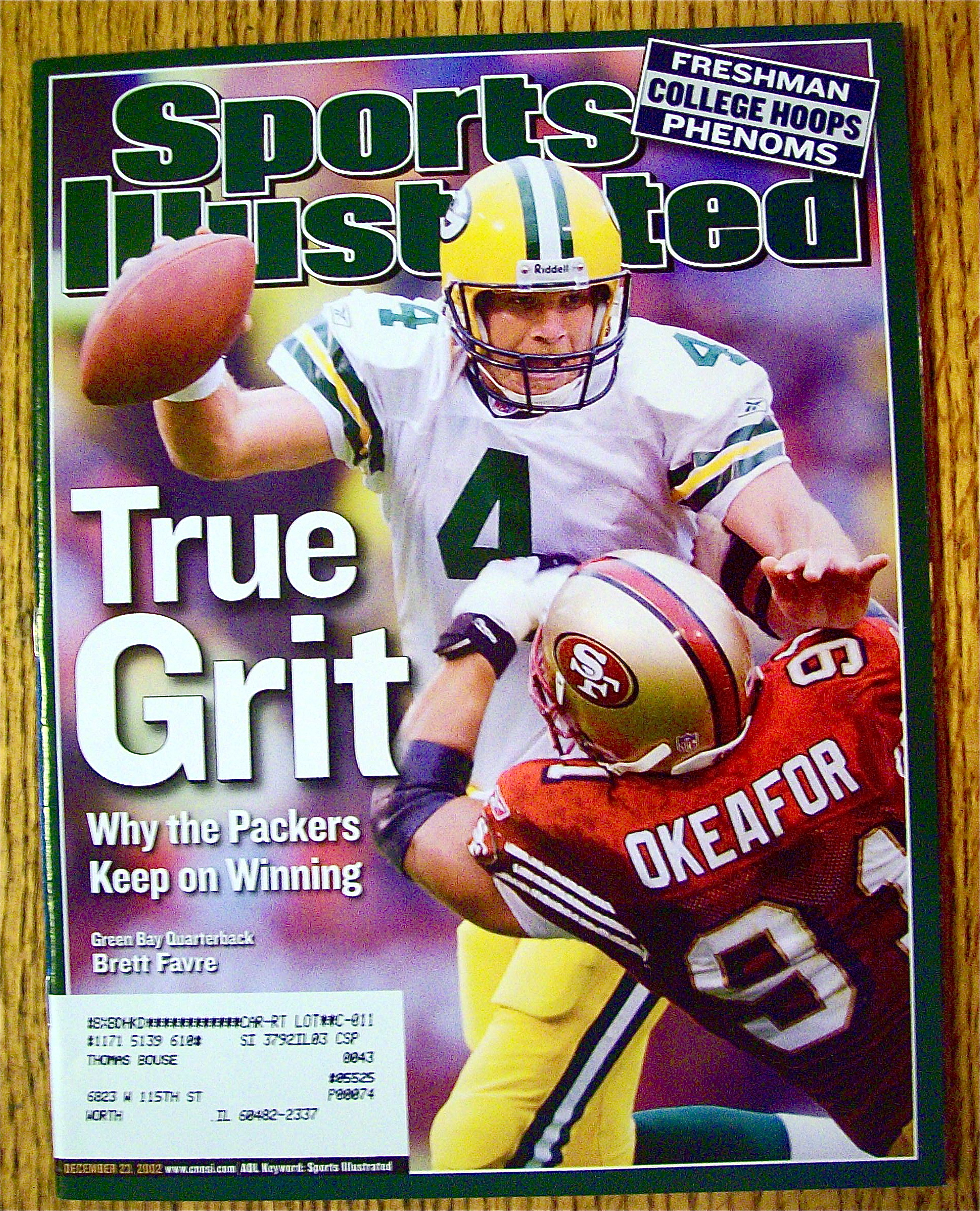 Sports Illustrated Magazine December 23, 2002 B. Favre