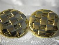 14K Yellow Gold Italian French Back Pierced  Clip Earri