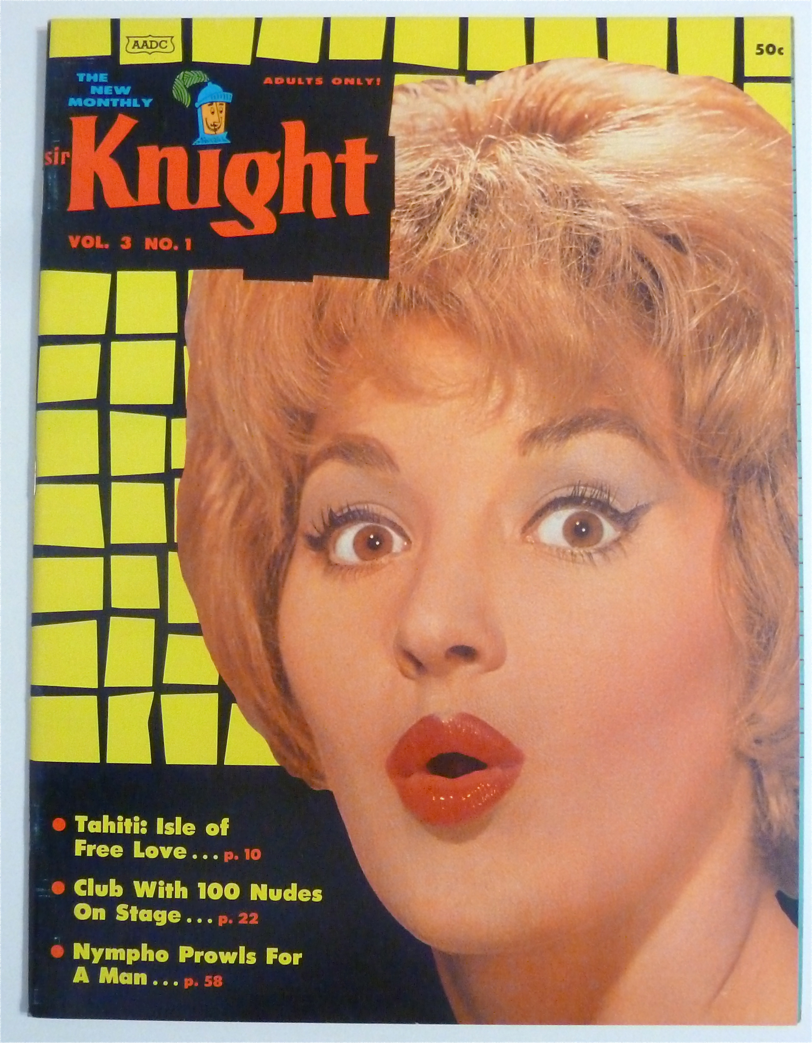 Sir Knight Magazine January 1962 100 Nudes On Stage