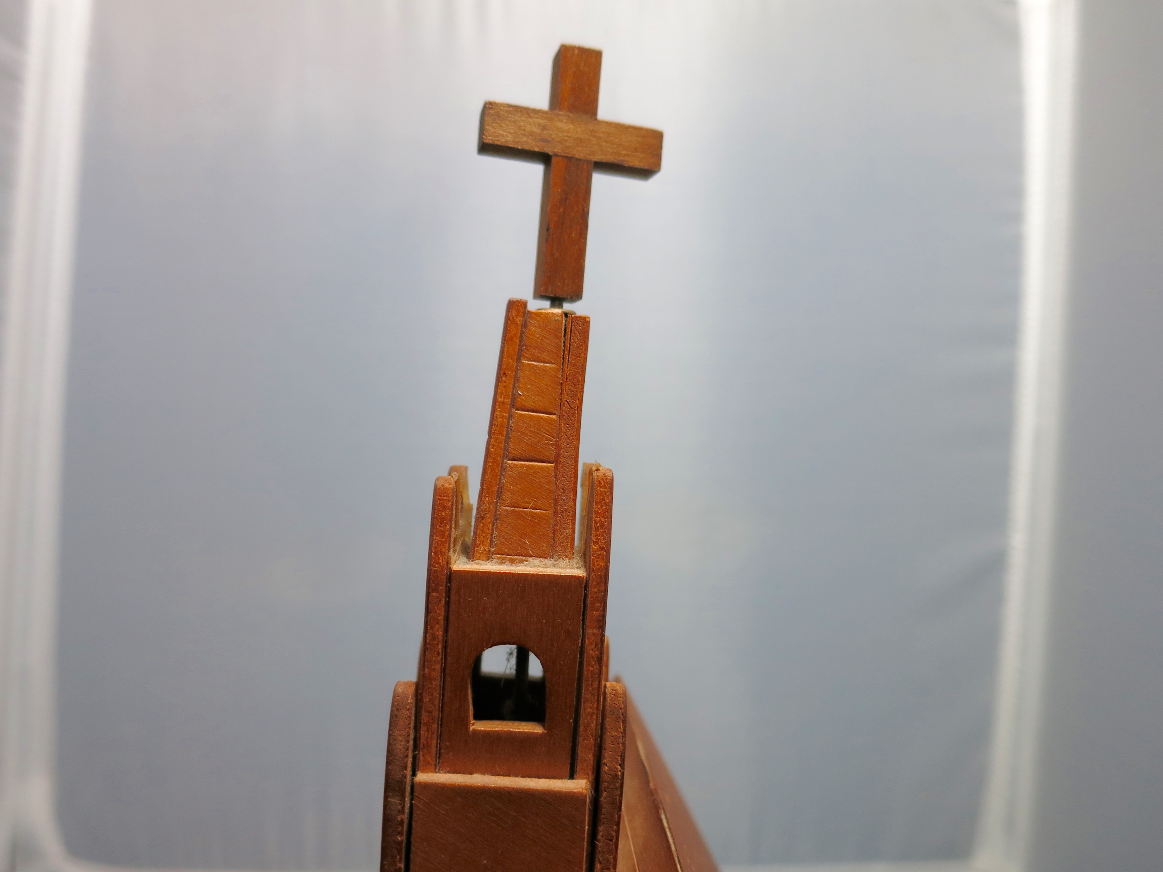 Church Wooden Music Box Plays Amazing Grace