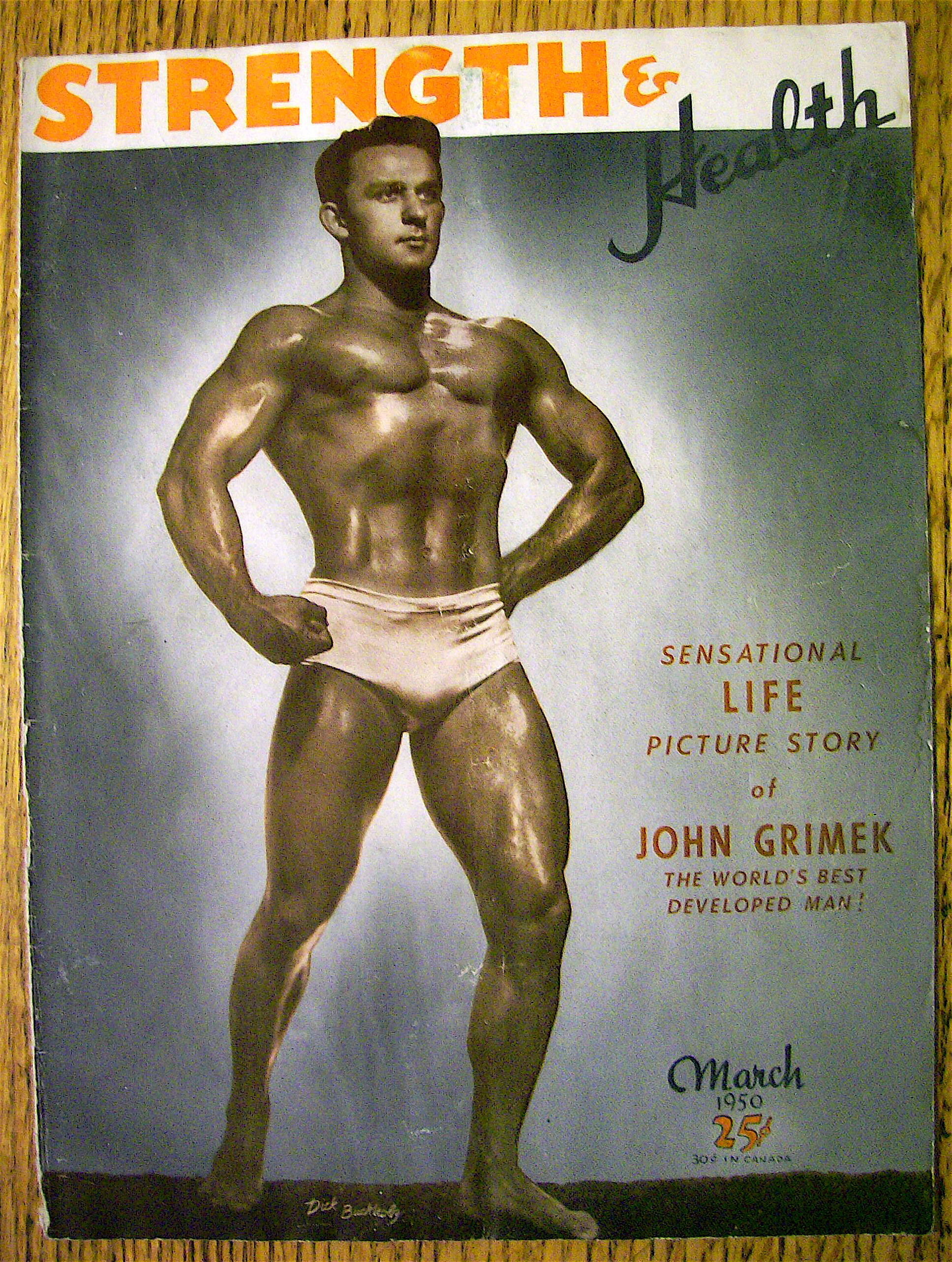 Dick Buckholz 1950 Strength & Health Magazine Cover