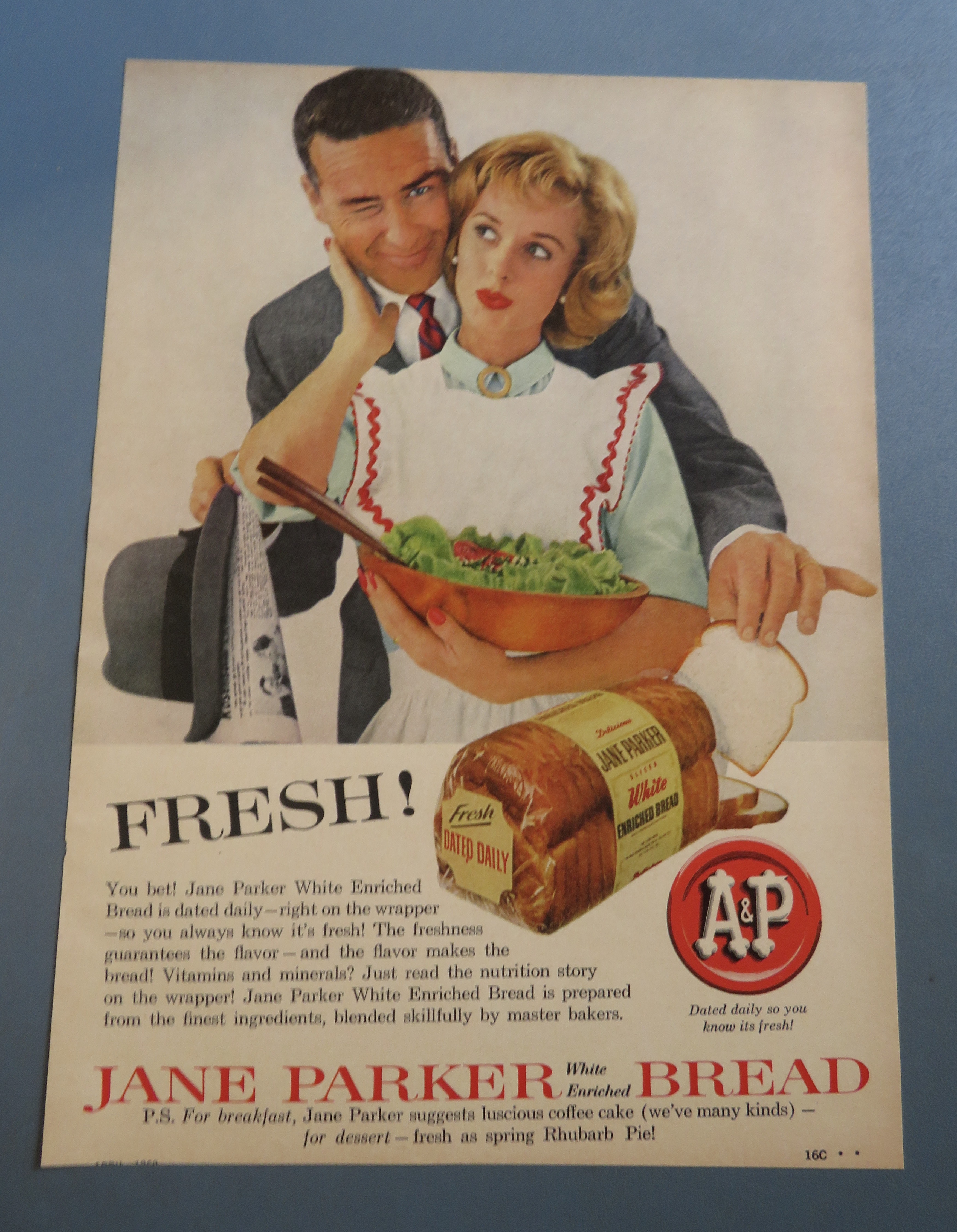 1960 Jane Parker Bread with Husband Stealing Bread