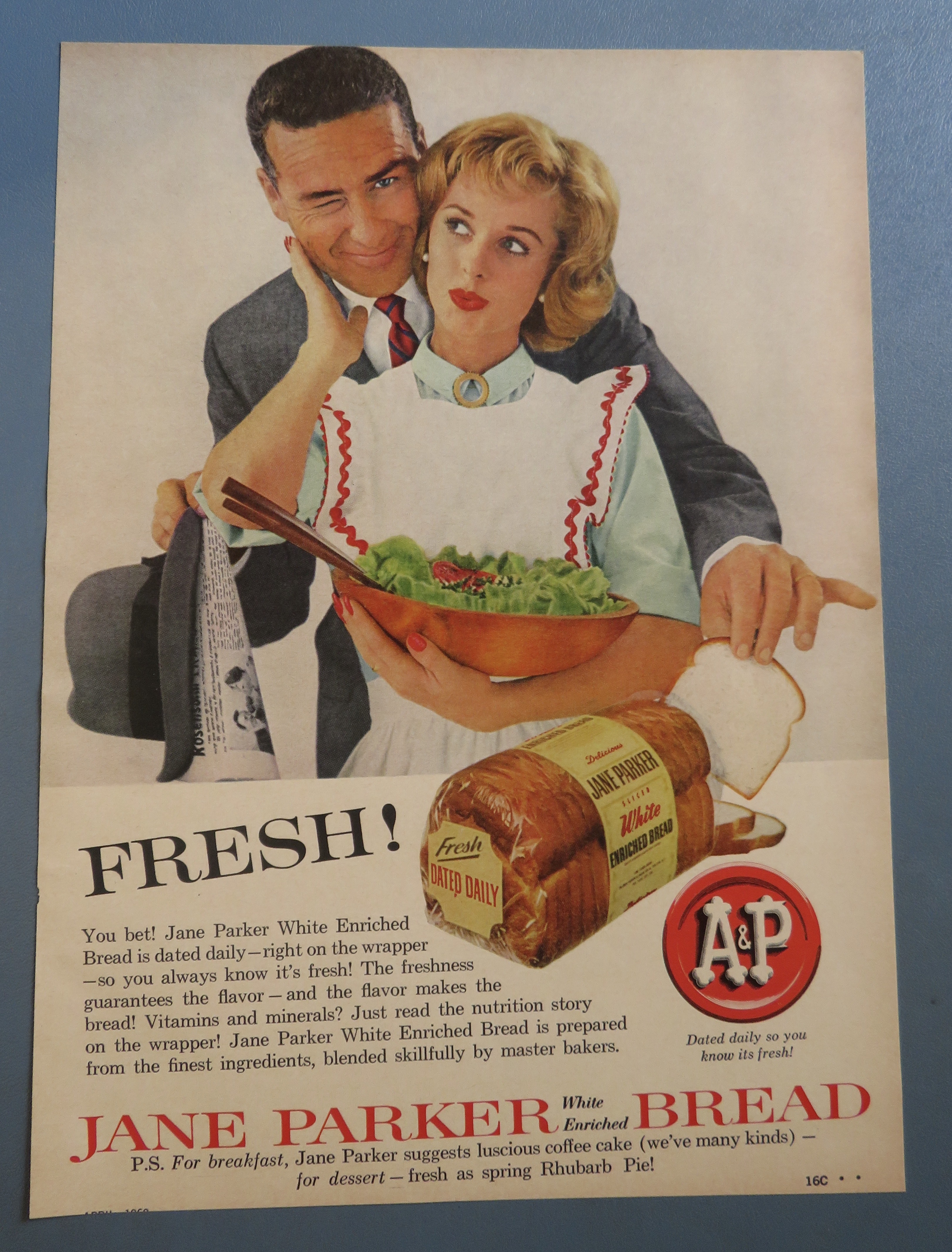 1960 Jane Parker Bread with Husband Stealing Bread