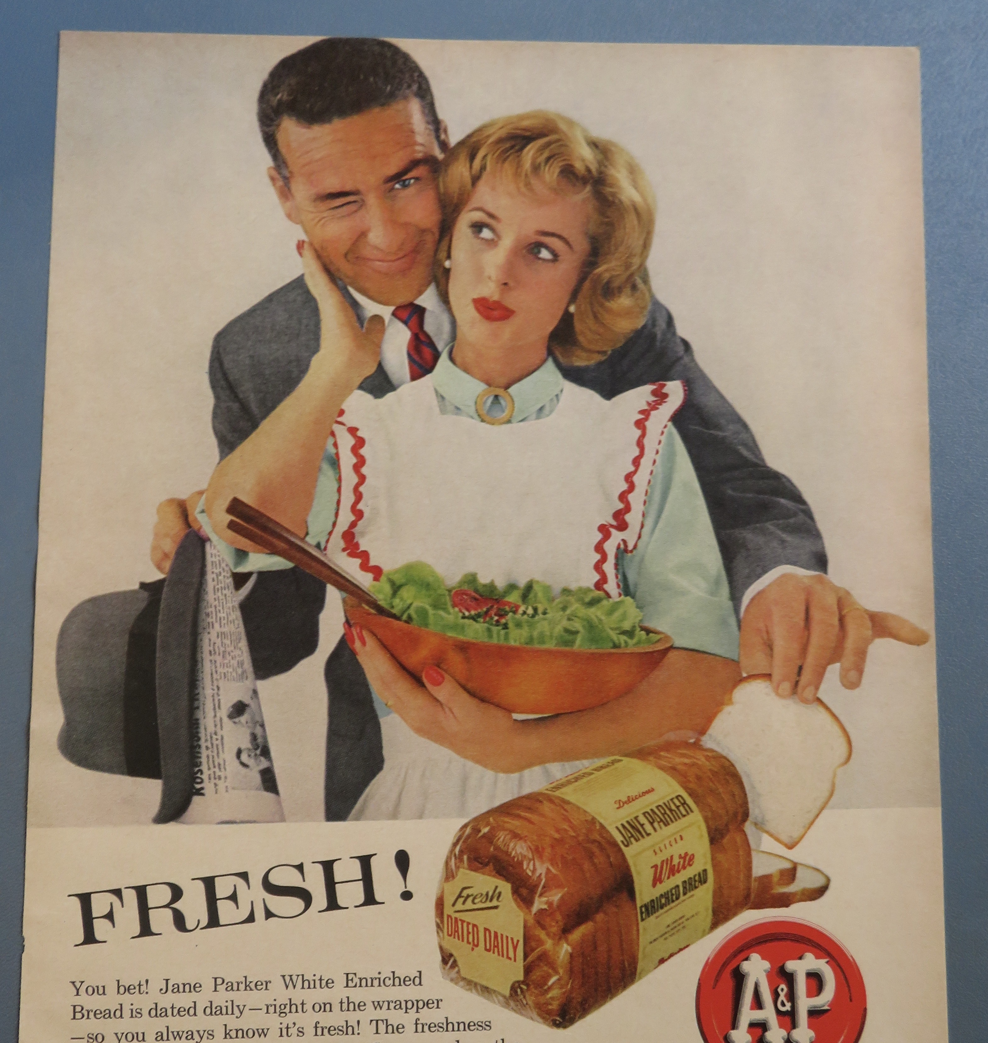 1960 Jane Parker Bread with Husband Stealing Bread