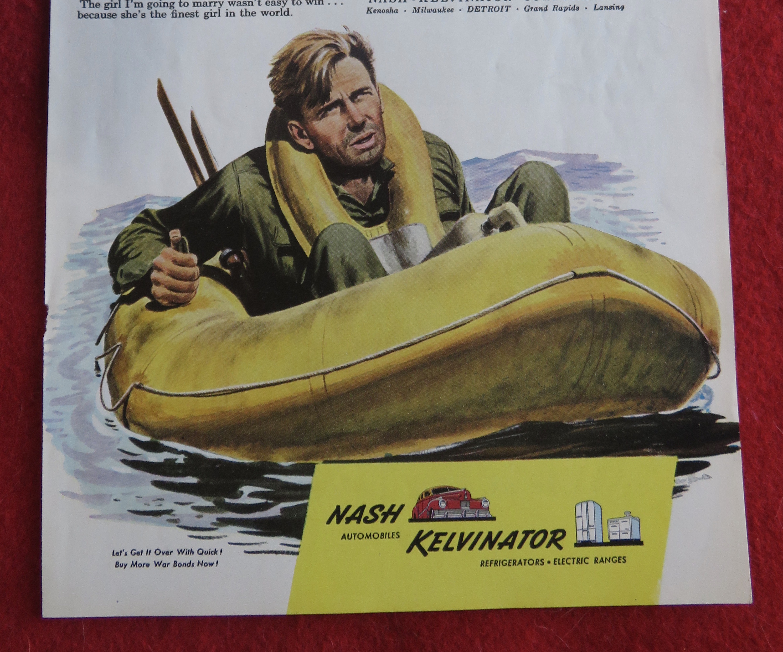 1944 Nash/Kelvinator with Soldier Floating In A Raft