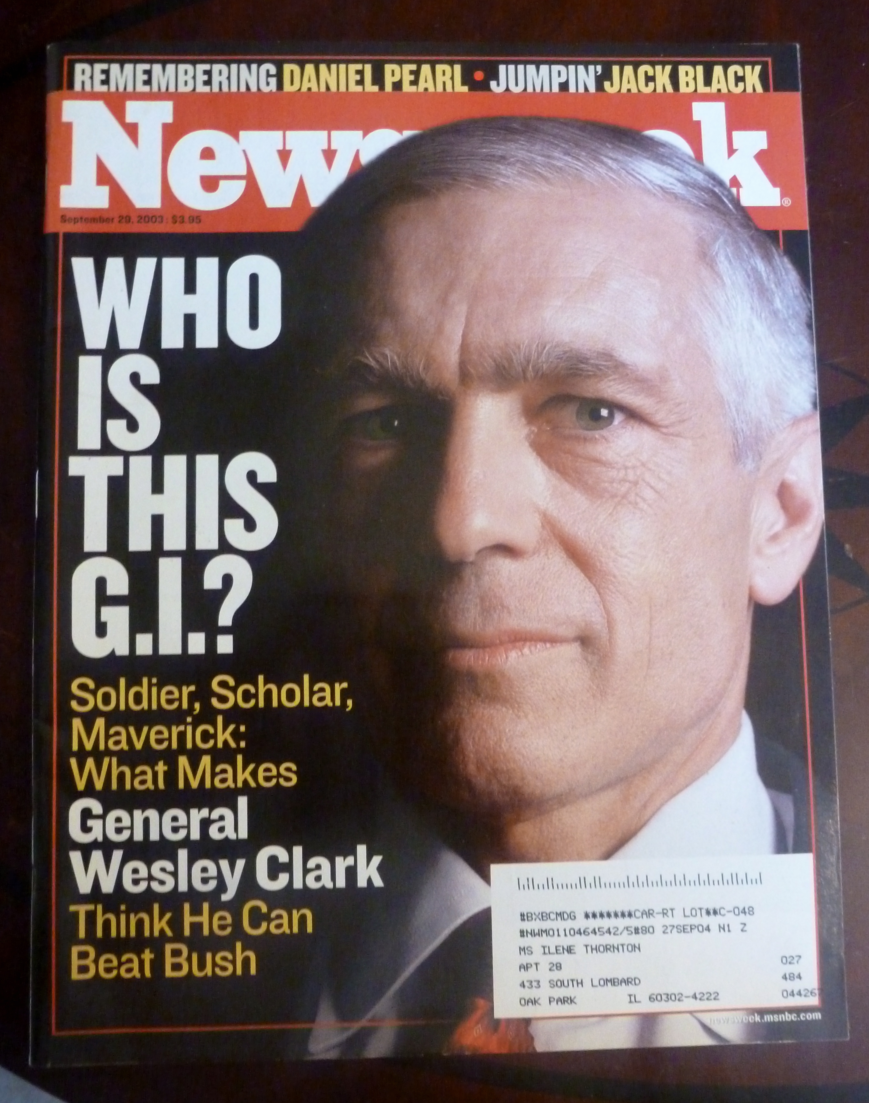 Newsweek Magazine-September 29, 2003-Gen Clark