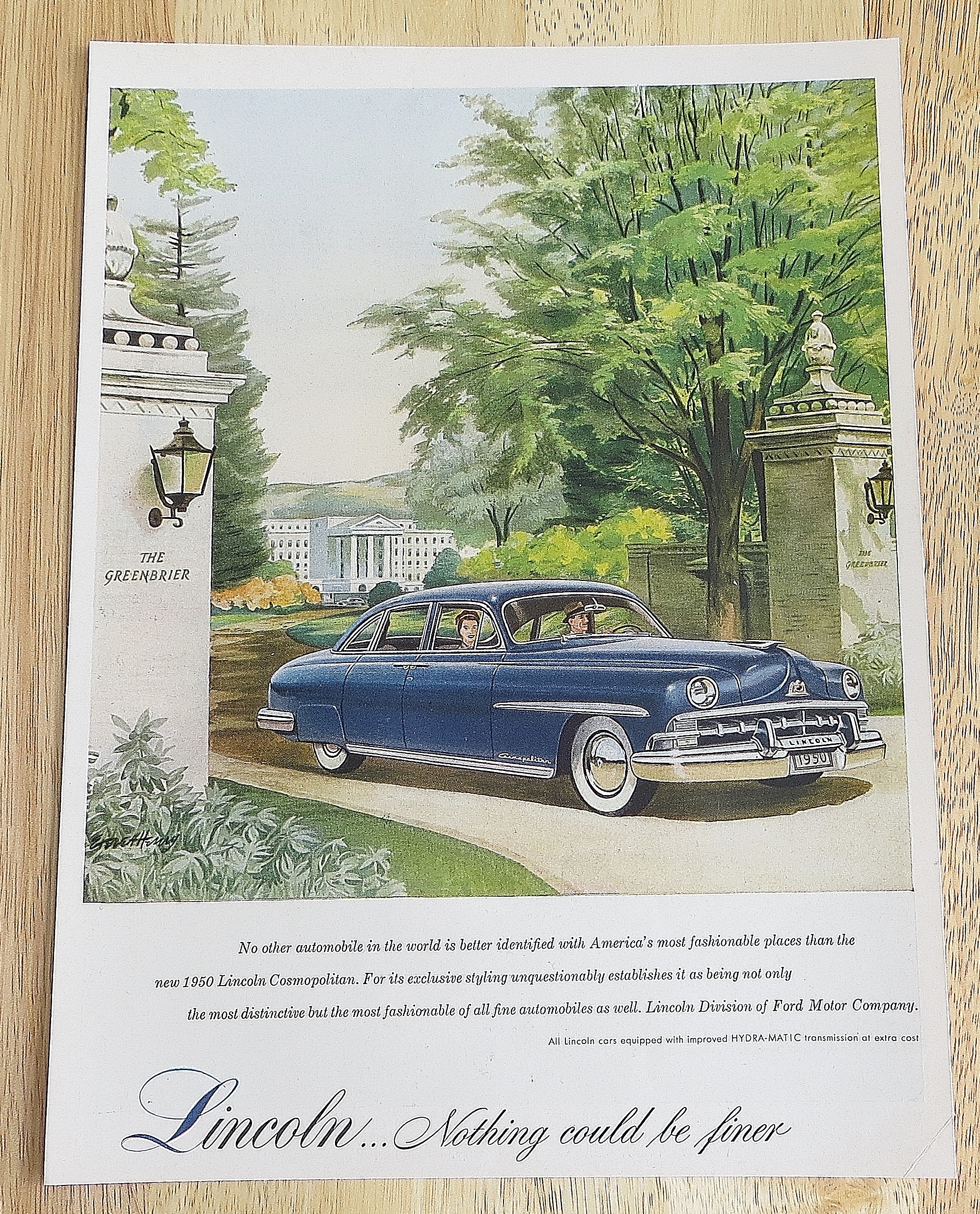 1950 Lincoln With The Cosmopolitan
