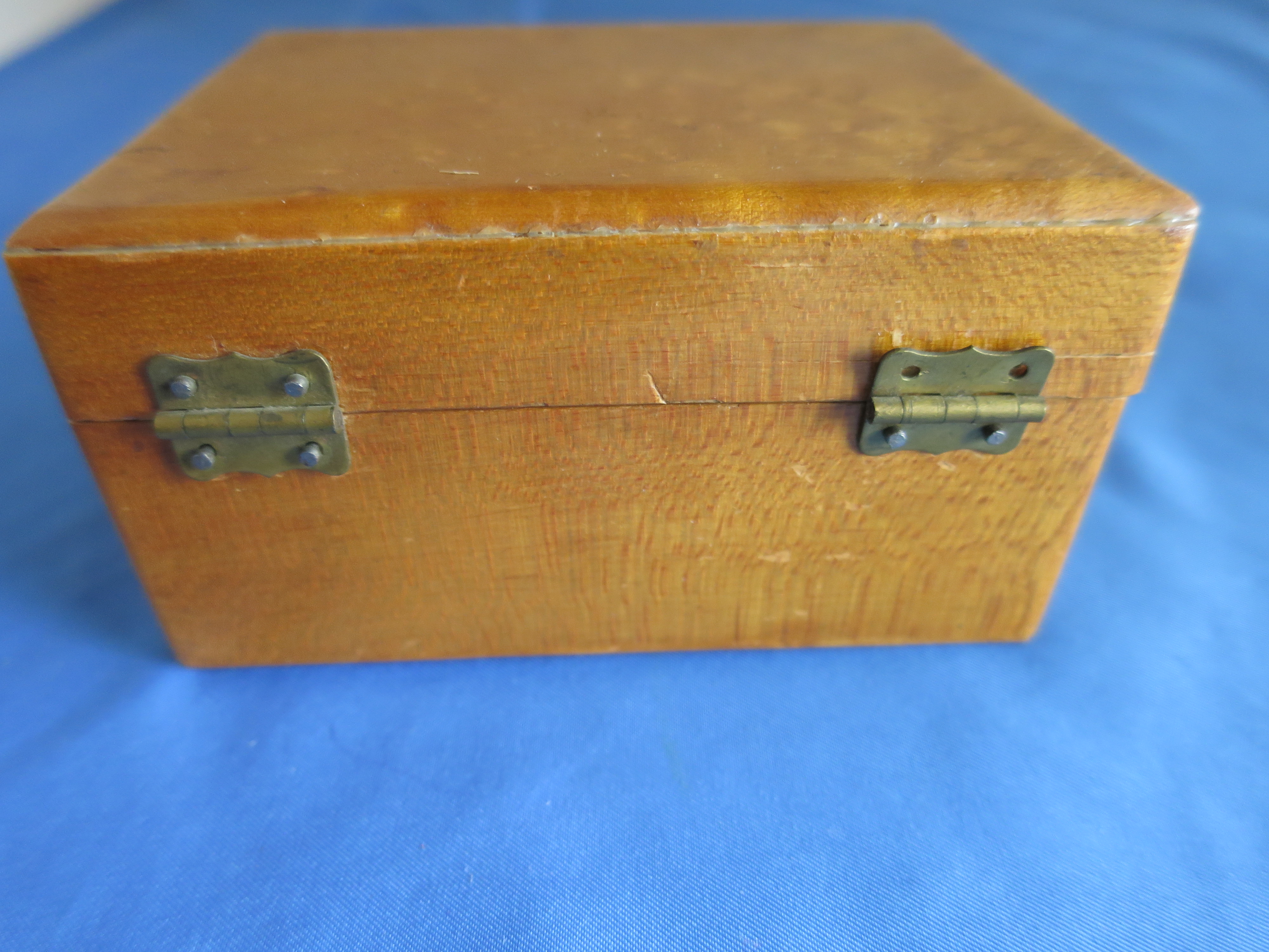 Victorian Clarks Spool Cotton Maple Wooden Box 1880s