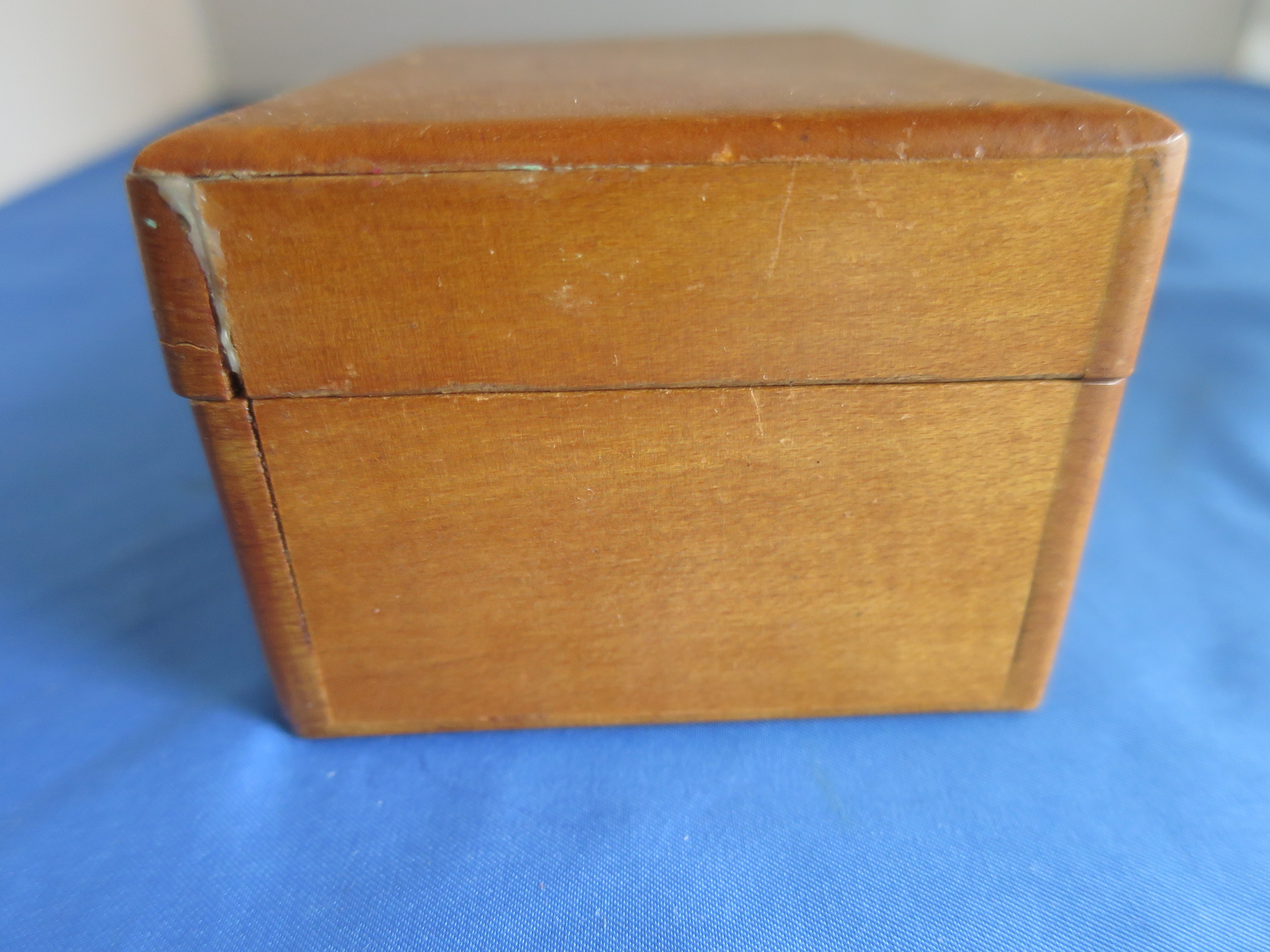 Victorian Clarks Spool Cotton Maple Wooden Box 1880s