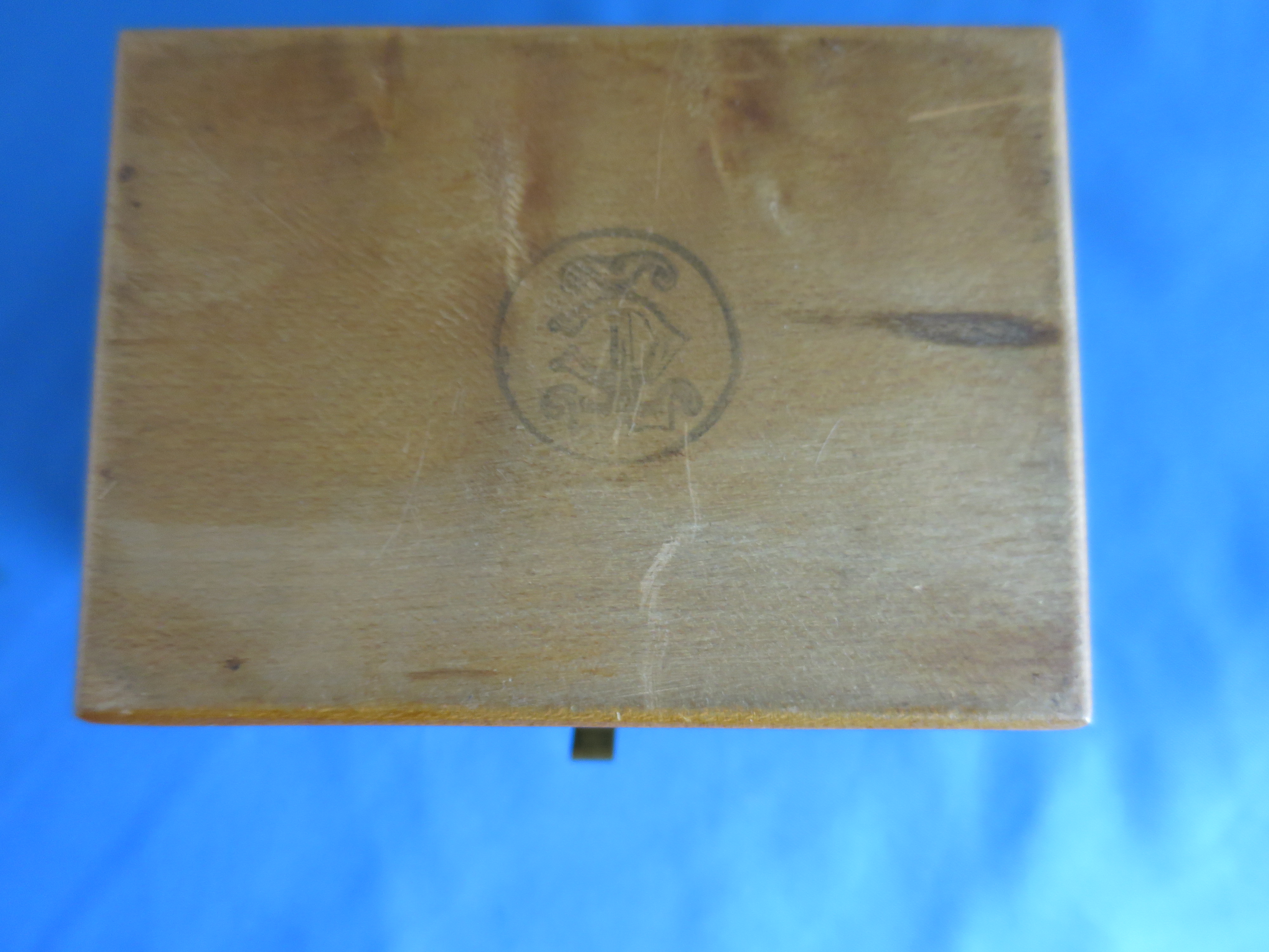 Victorian Clarks Spool Cotton Maple Wooden Box 1880s