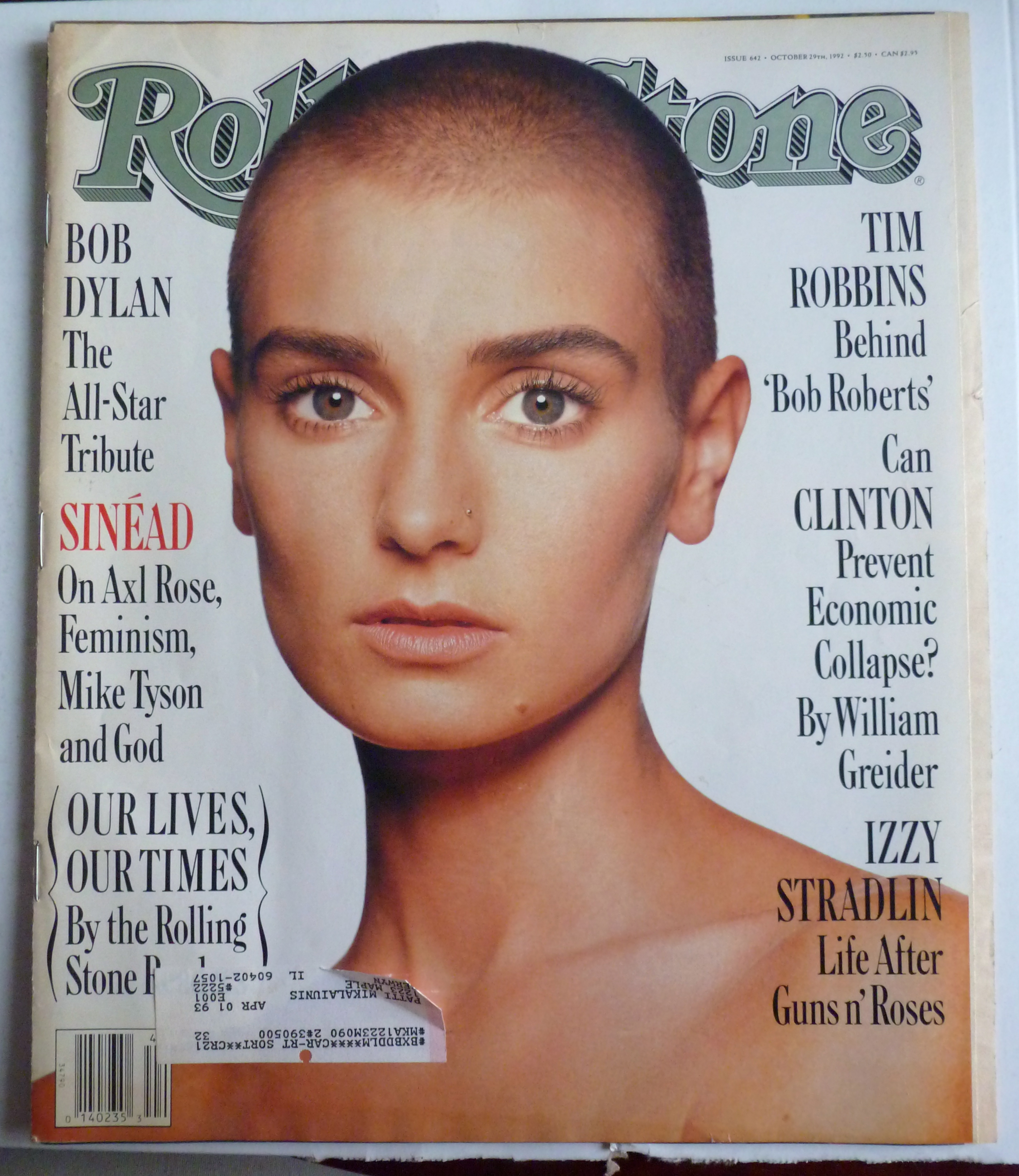 Rolling Stone Magazine October 29, 1992 Sinead