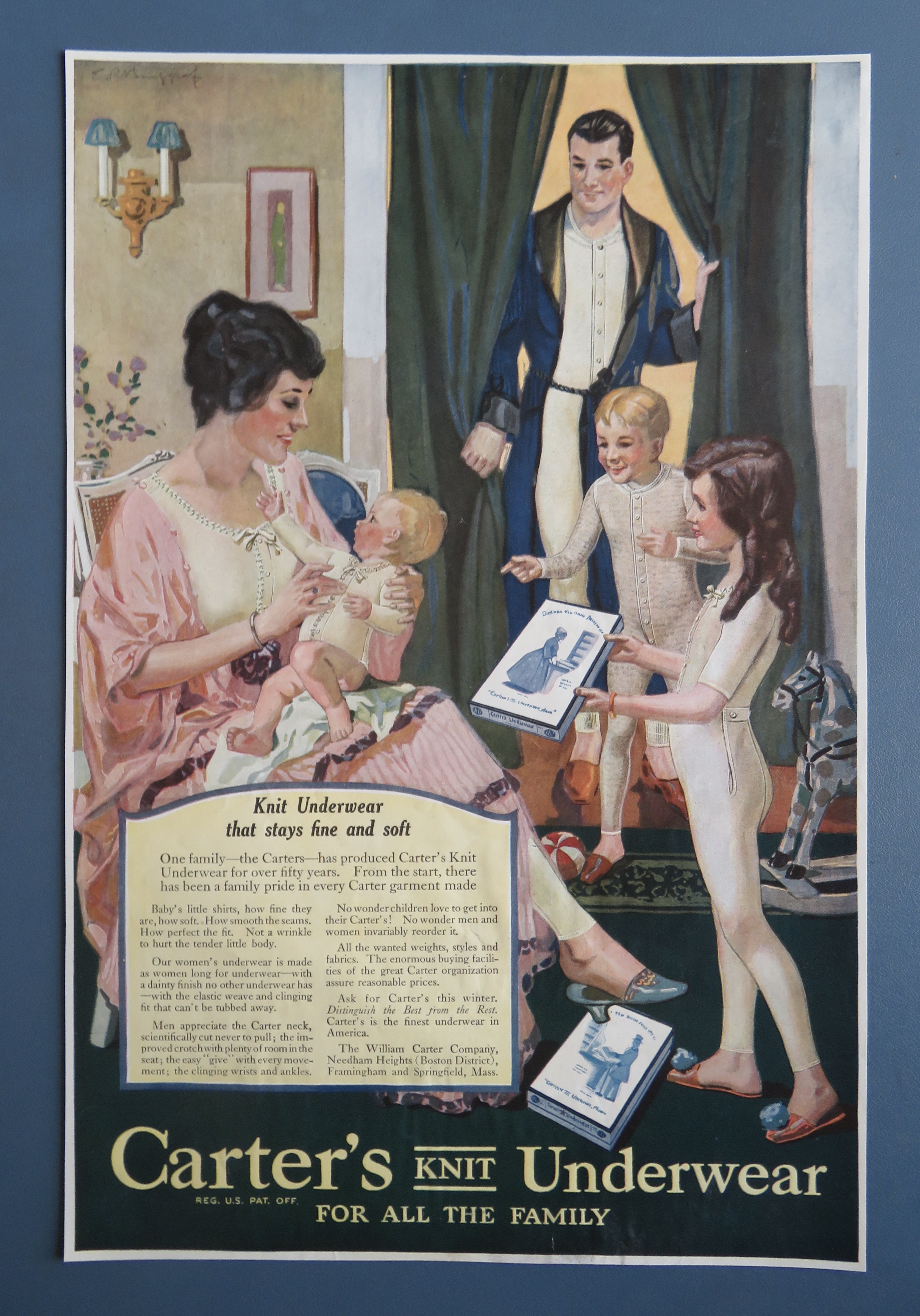 1917 Carter's Knit Underwear with the Whole Family
