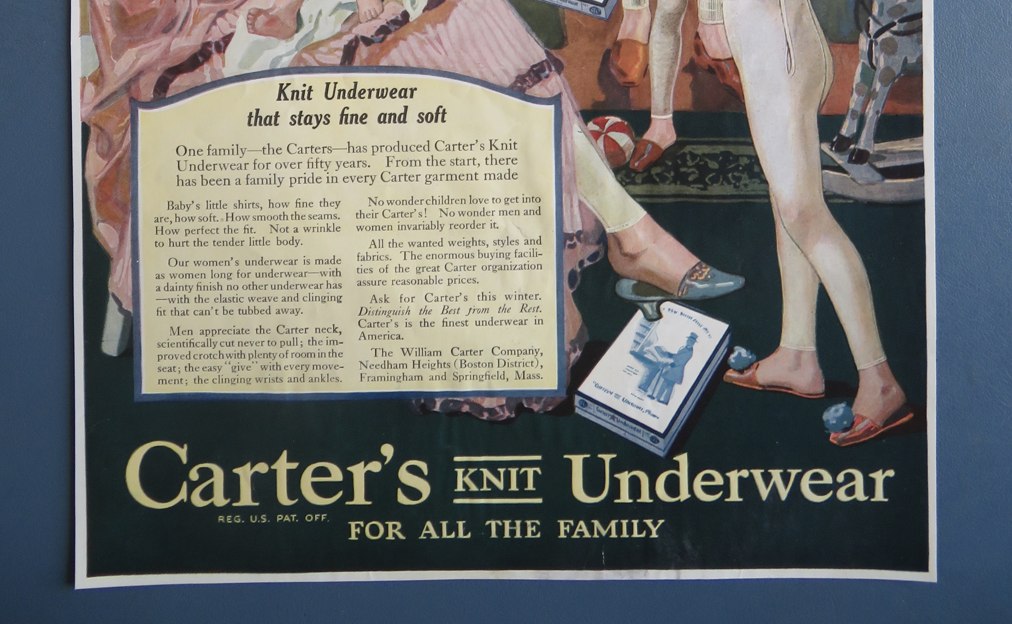 1917 Carter's Knit Underwear with the Whole Family