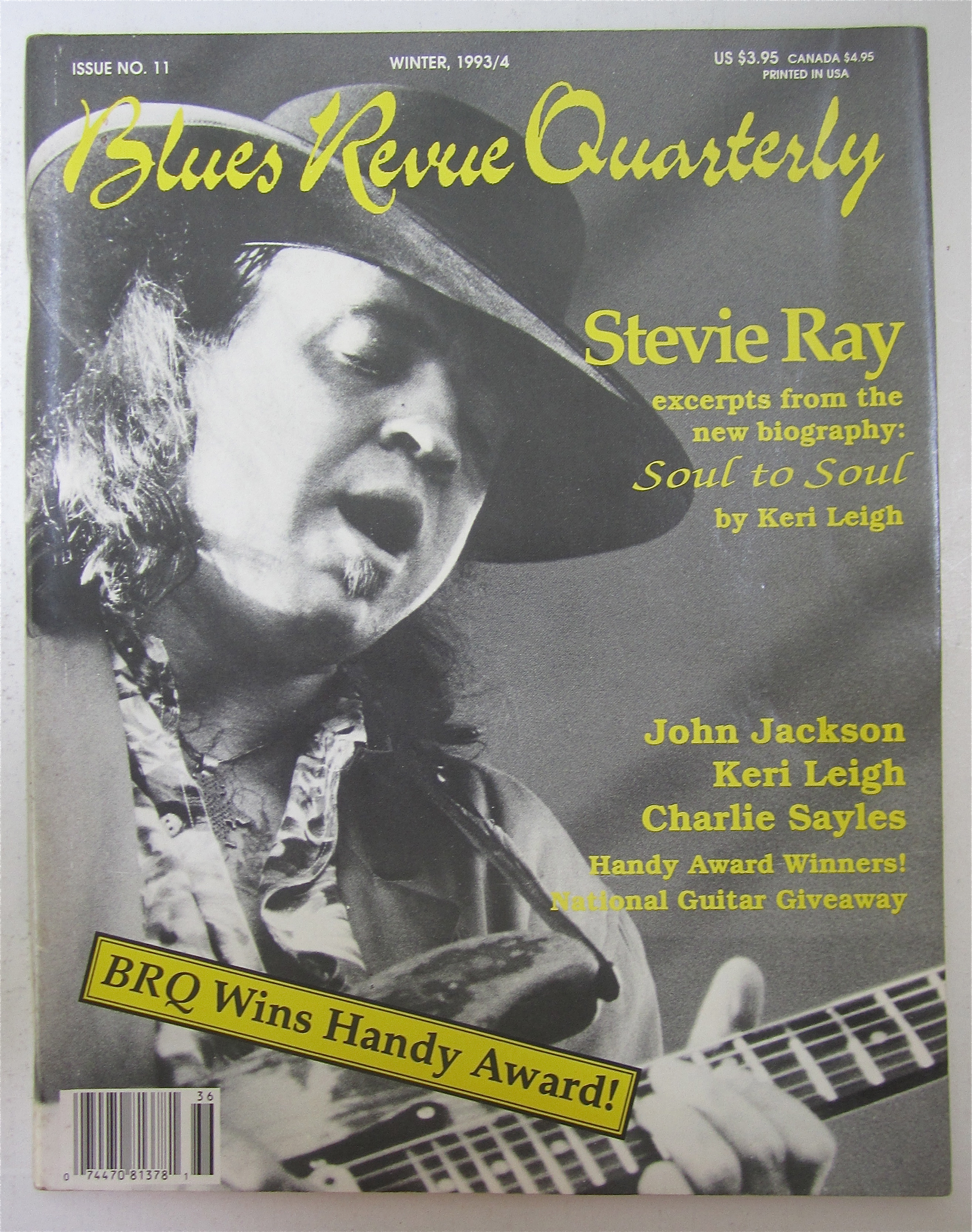 Blues Revue Quarterly Magazine Winter 1993/94 Steve Ray