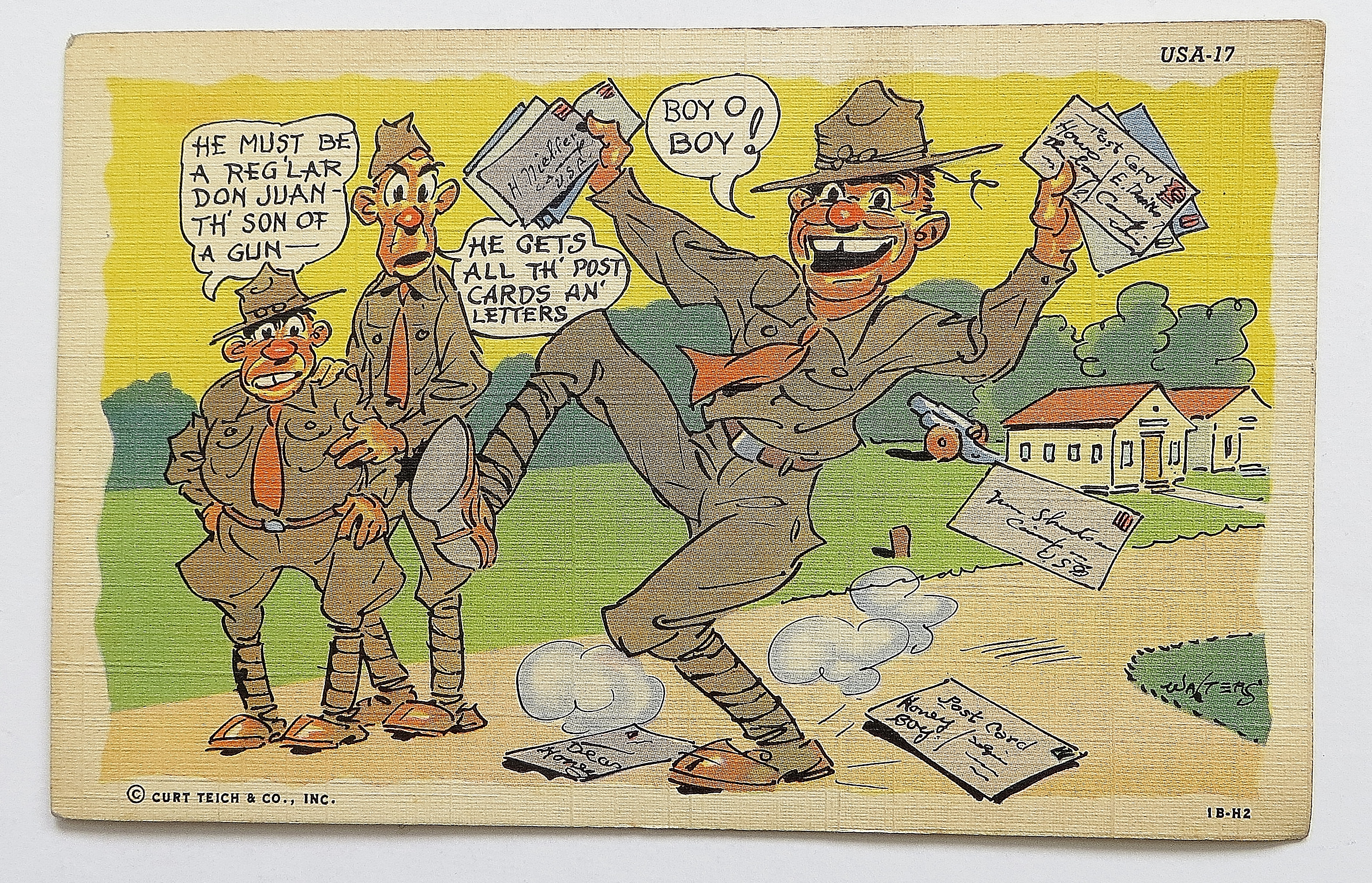 Army Man Happy With All His Mail