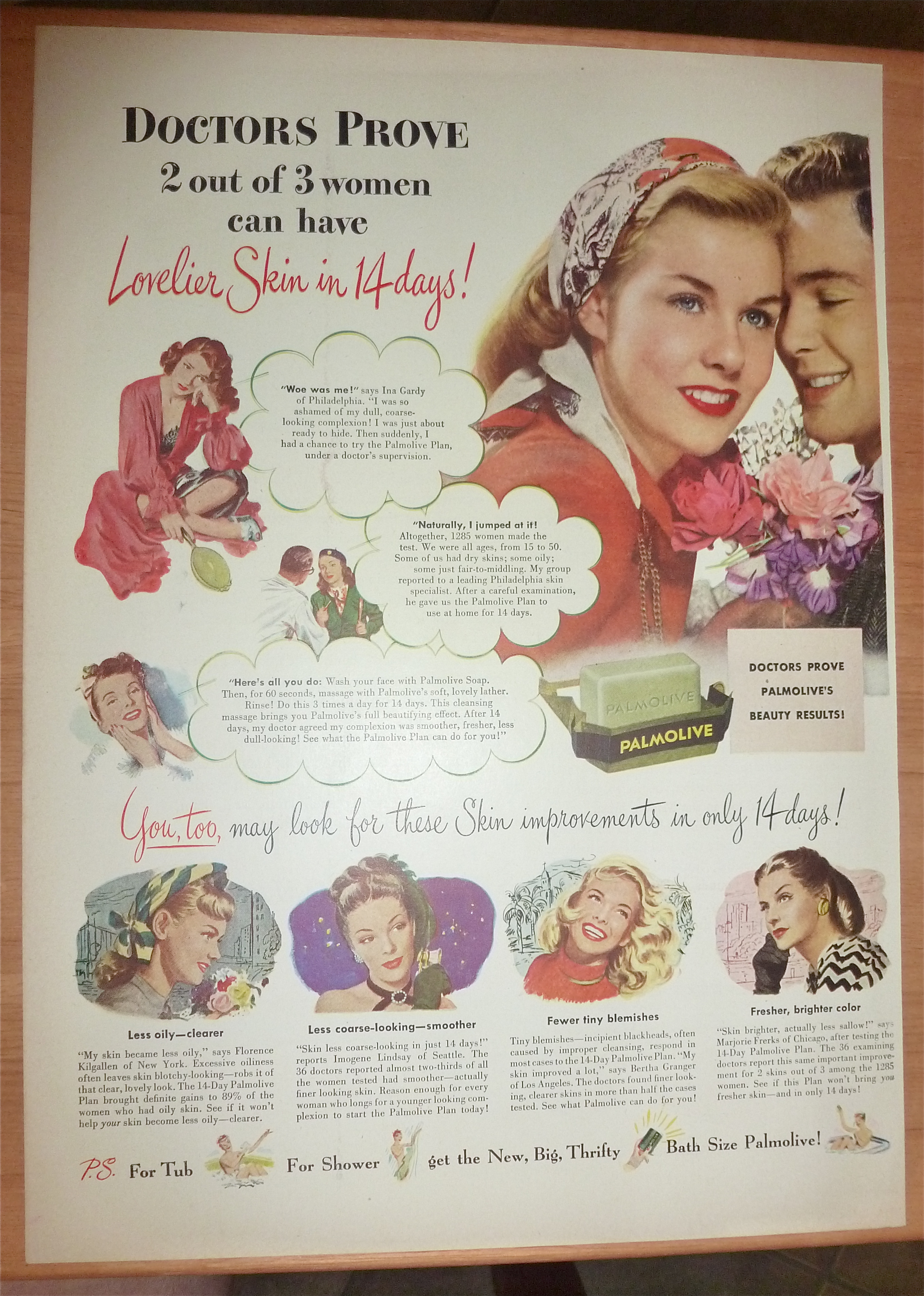 1947 Palmolive Soap with Lovely Woman with Man