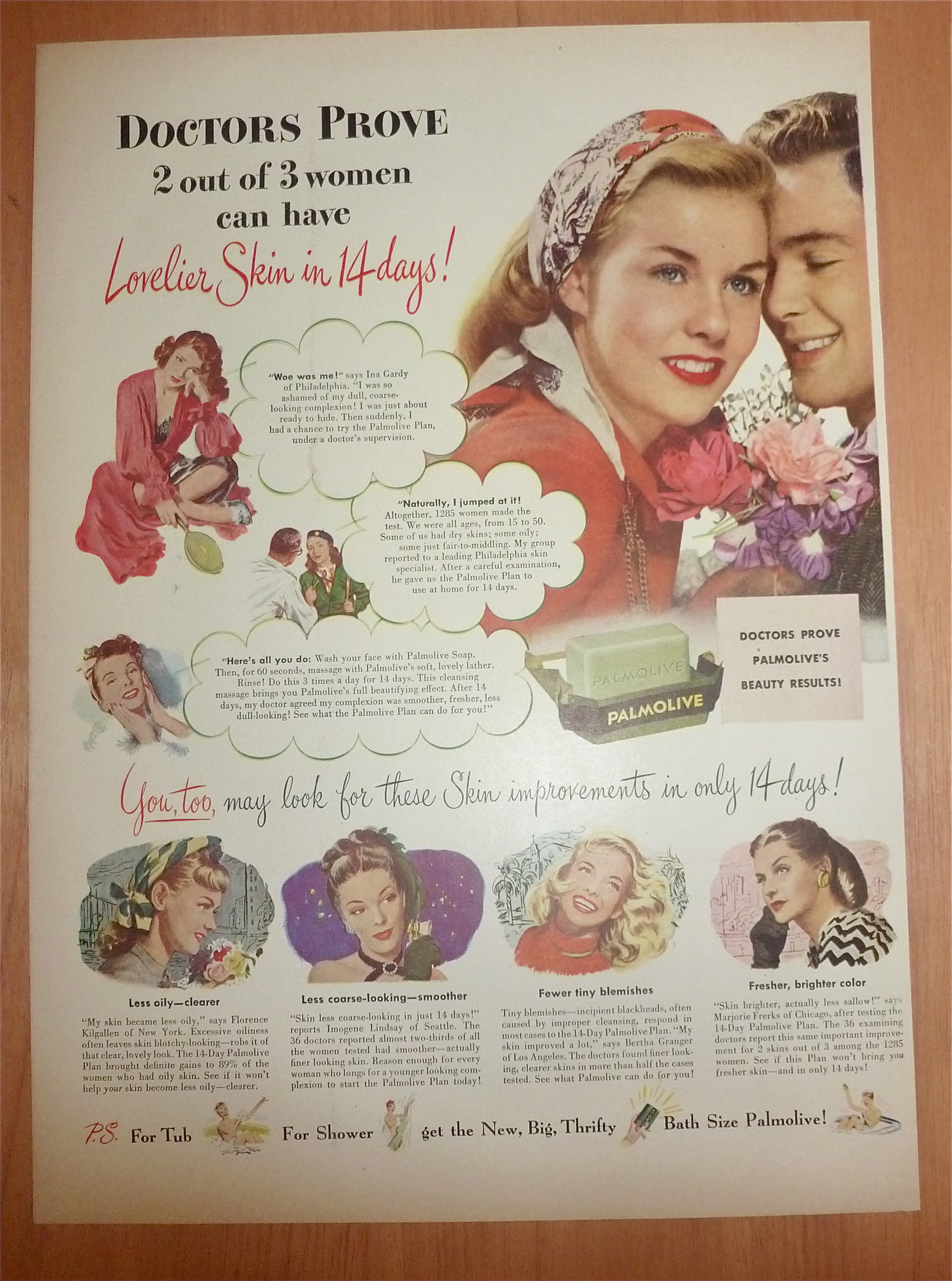 1947 Palmolive Soap with Lovely Woman with Man