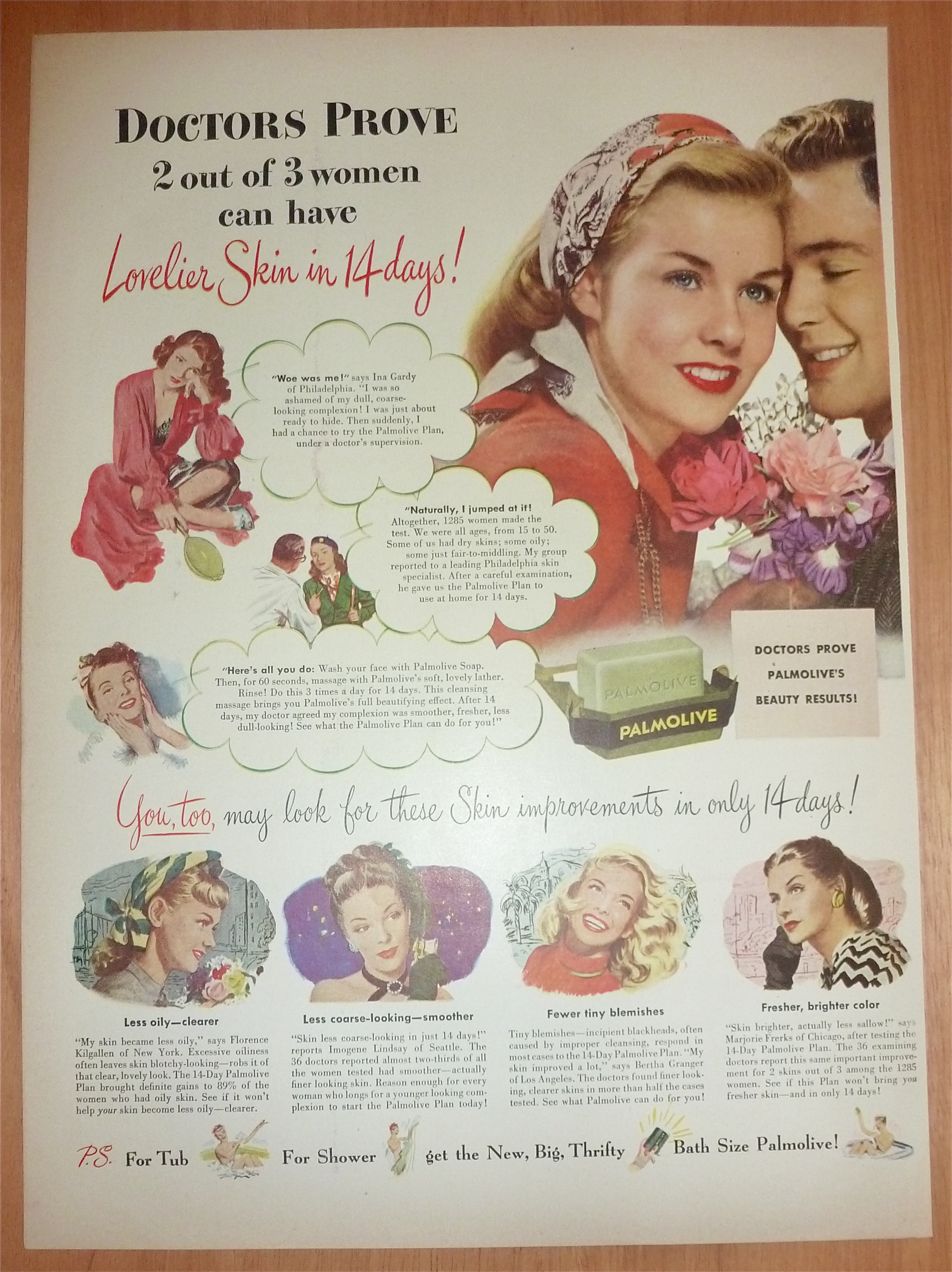 1947 Palmolive Soap with Lovely Woman with Man
