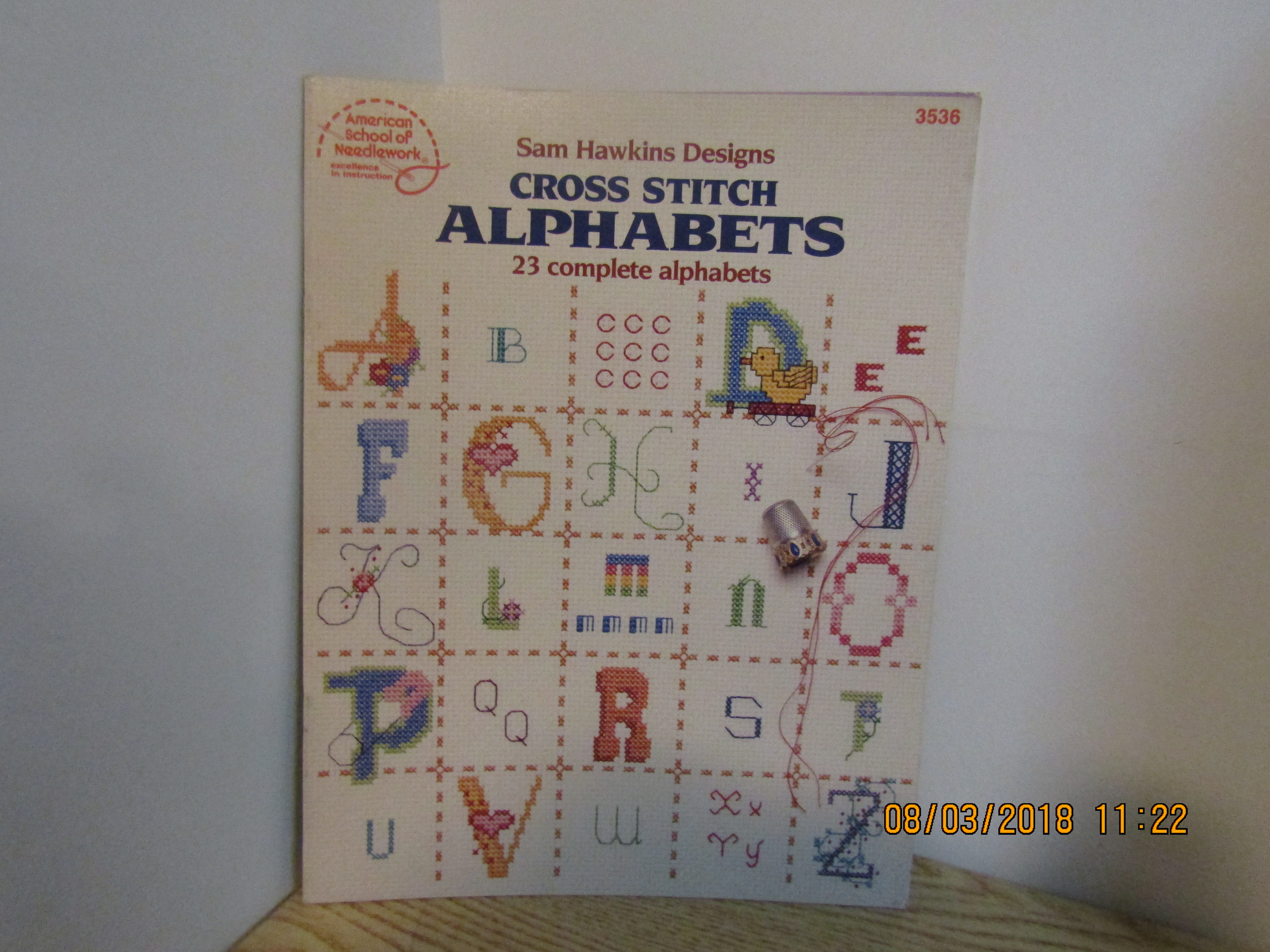 ASN Sam Hawkins Designs Cross Stitch Alphabets #3536