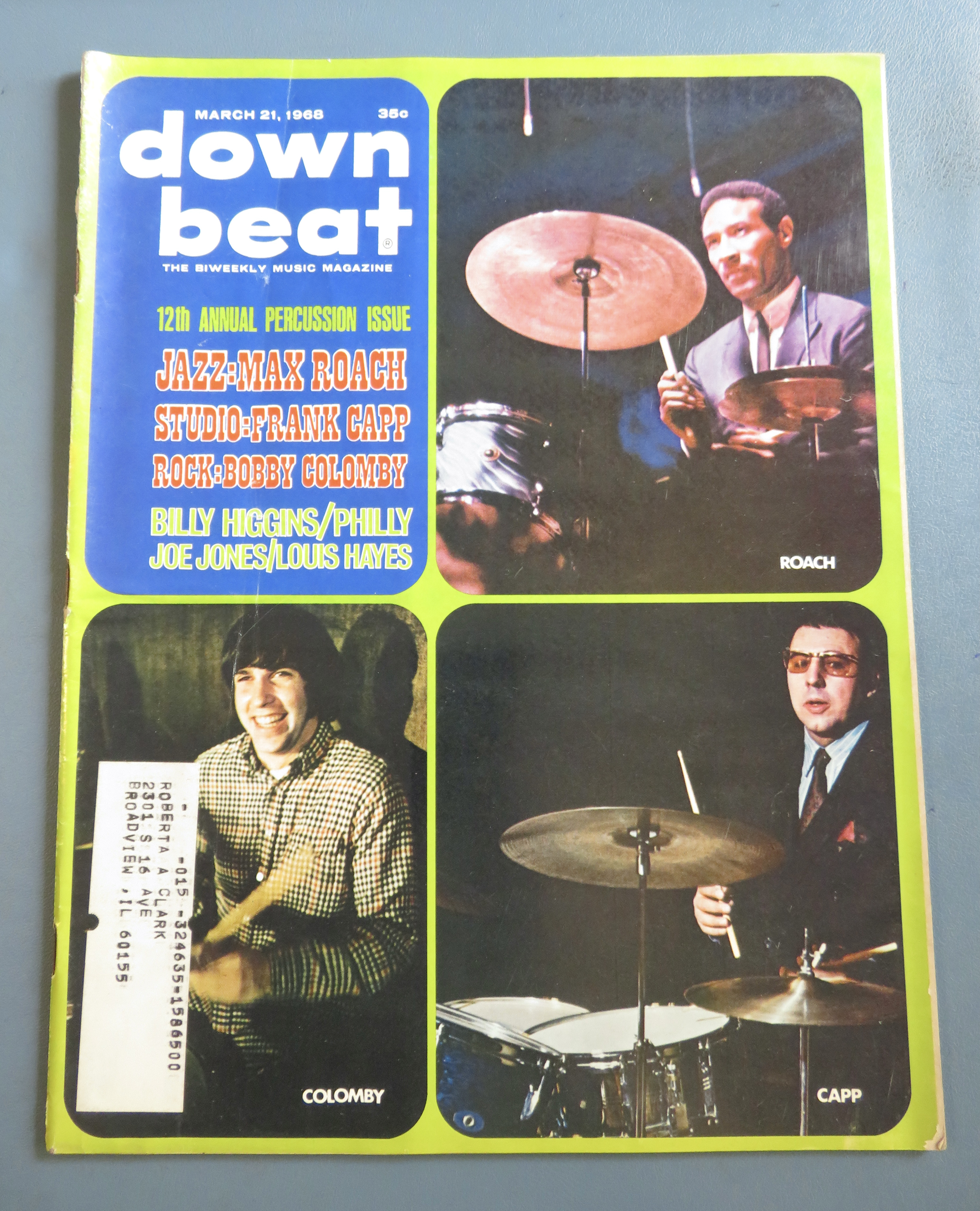 Downbeat Magazine March 21, 1968 12th Annual Percussion
