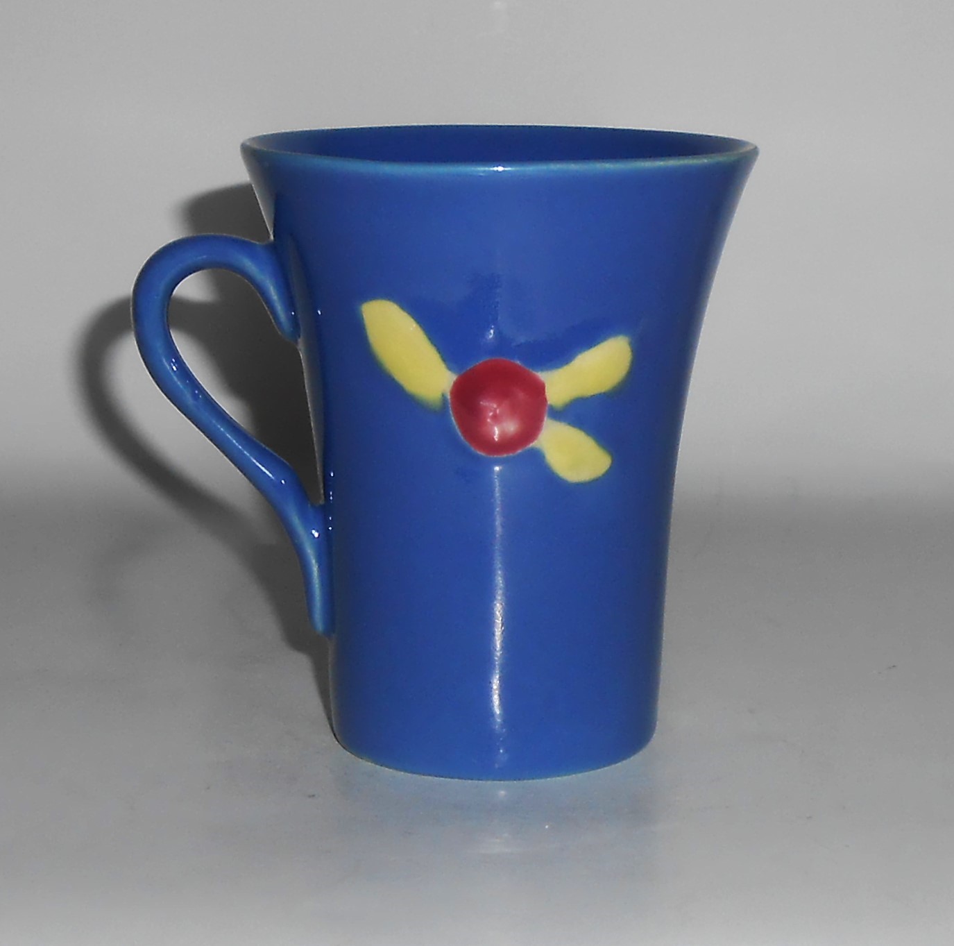 Coors Pottery Rosebud Very Rare Blue Handled Tumbler