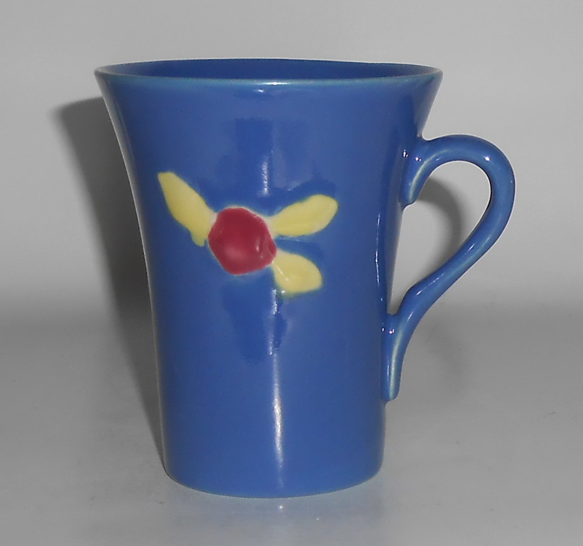 Coors Pottery Rosebud Very Rare Blue Handled Tumbler