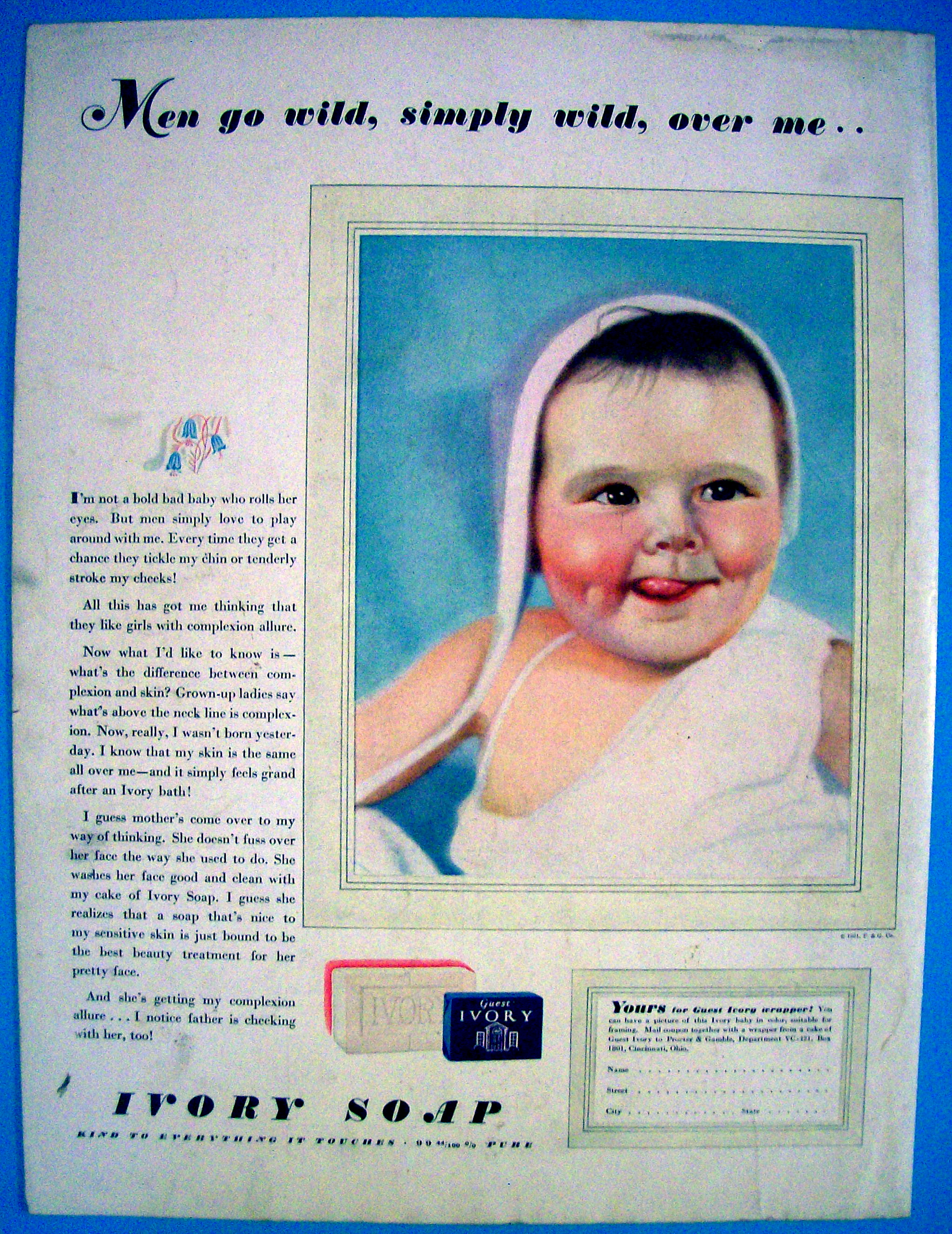 1938 Ivory Soap with Baby Smiling