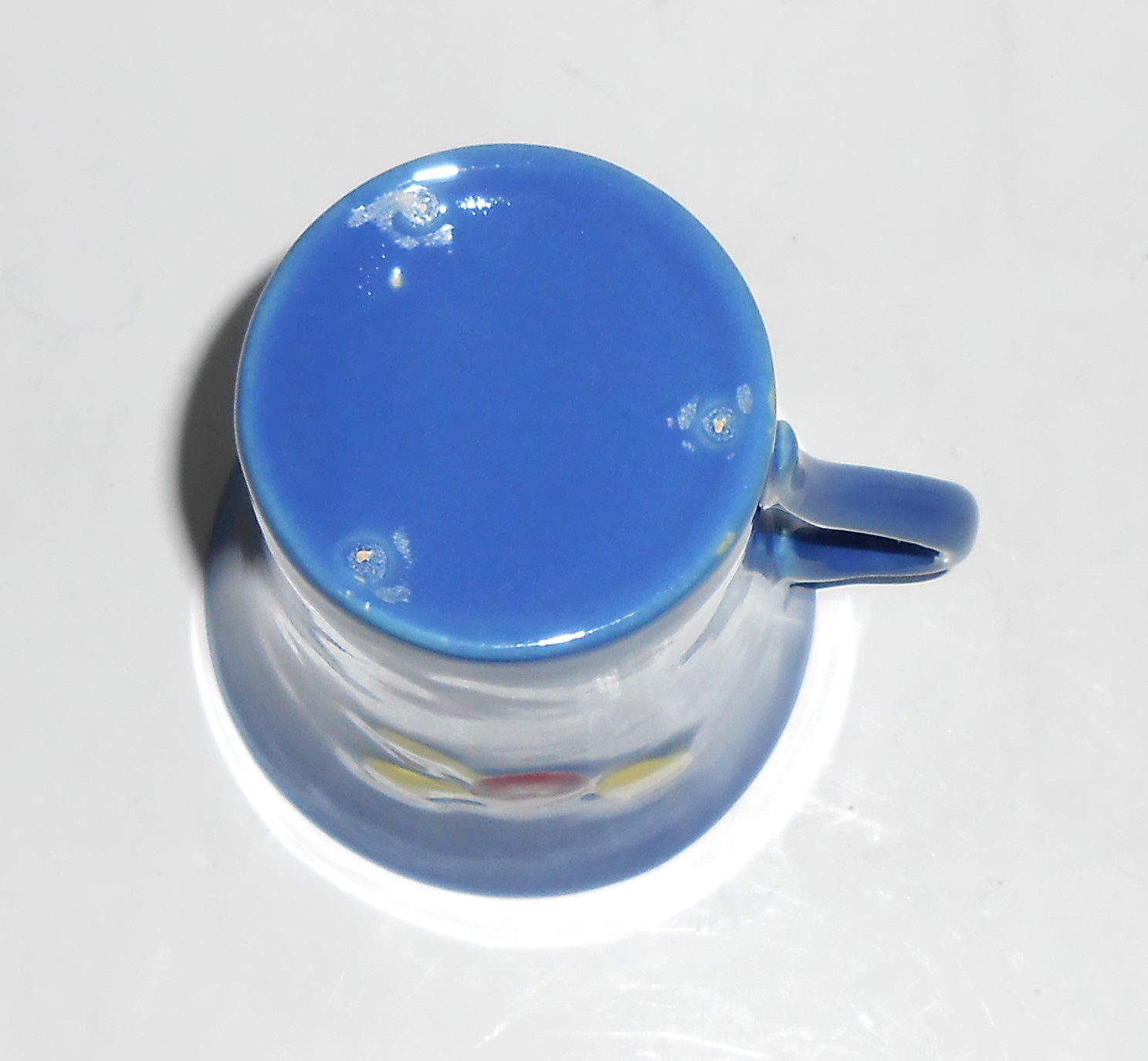 Coors Pottery Rosebud Very Rare Blue Handled Tumbler