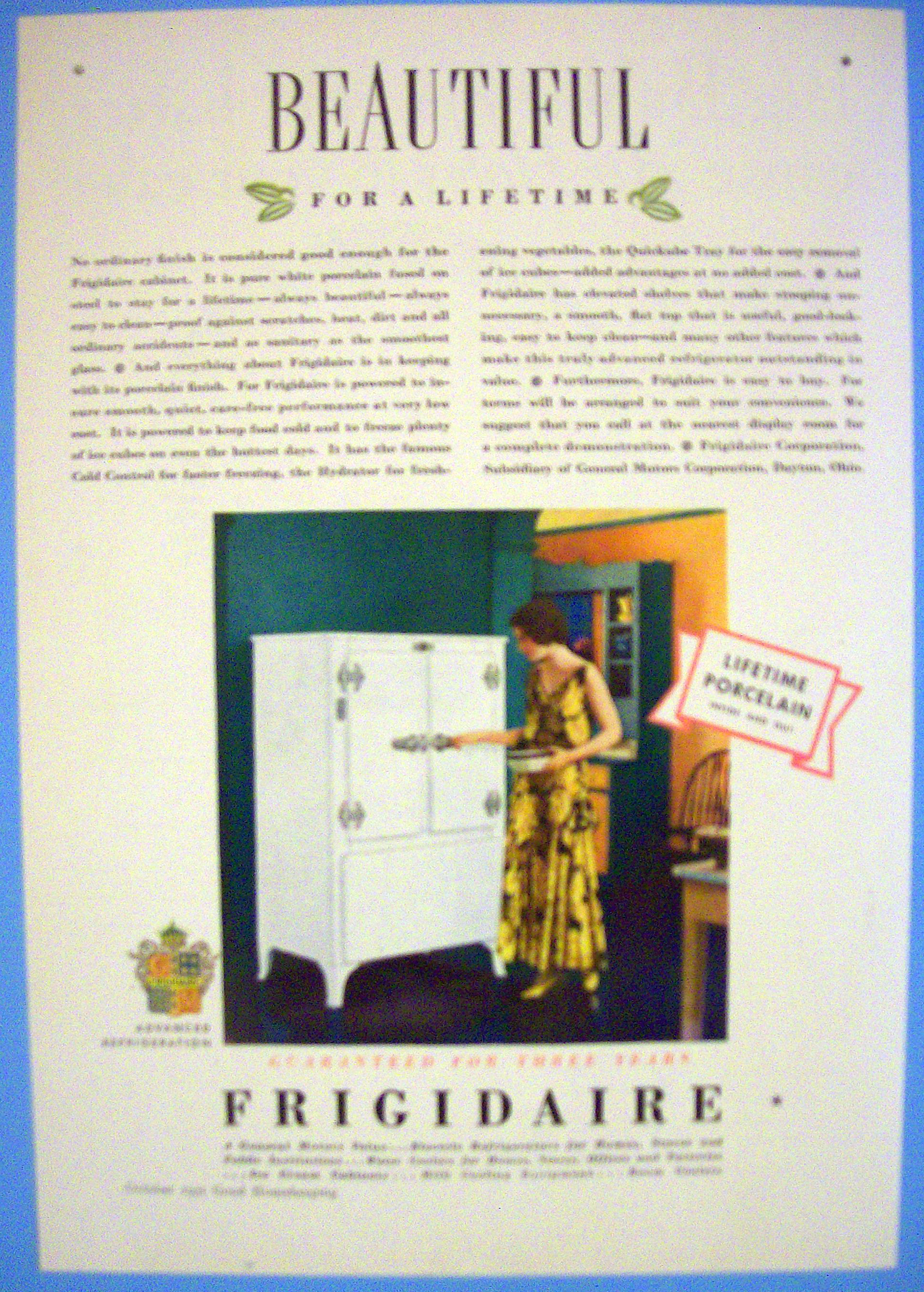 1931 Frigidaire with Woman Opening