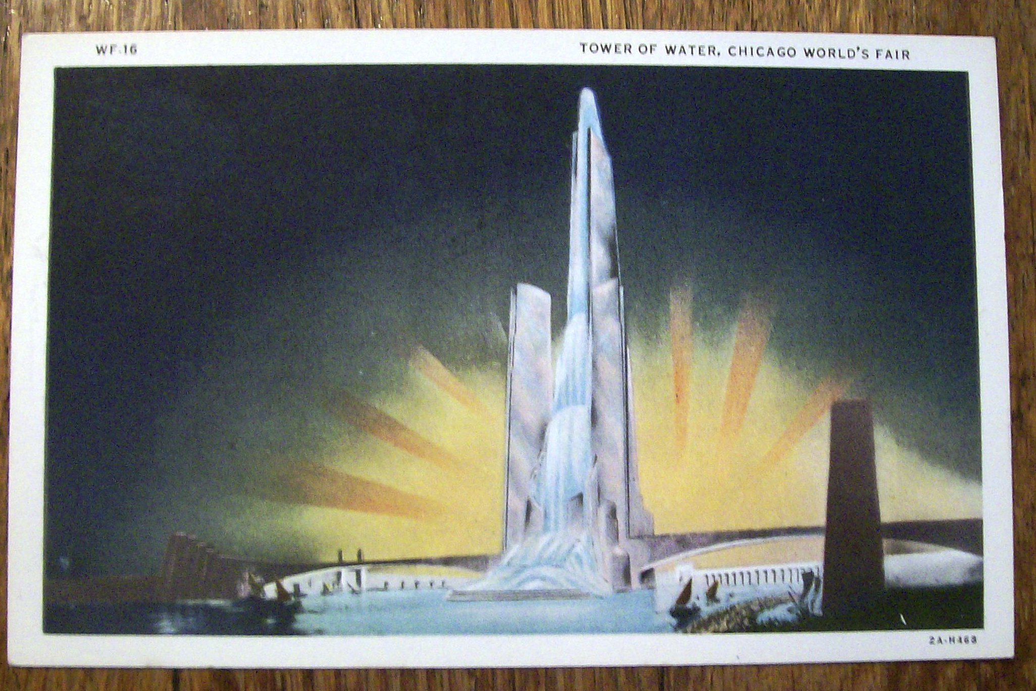 Tower Of Water Postcard (1933 Century Of Progress)