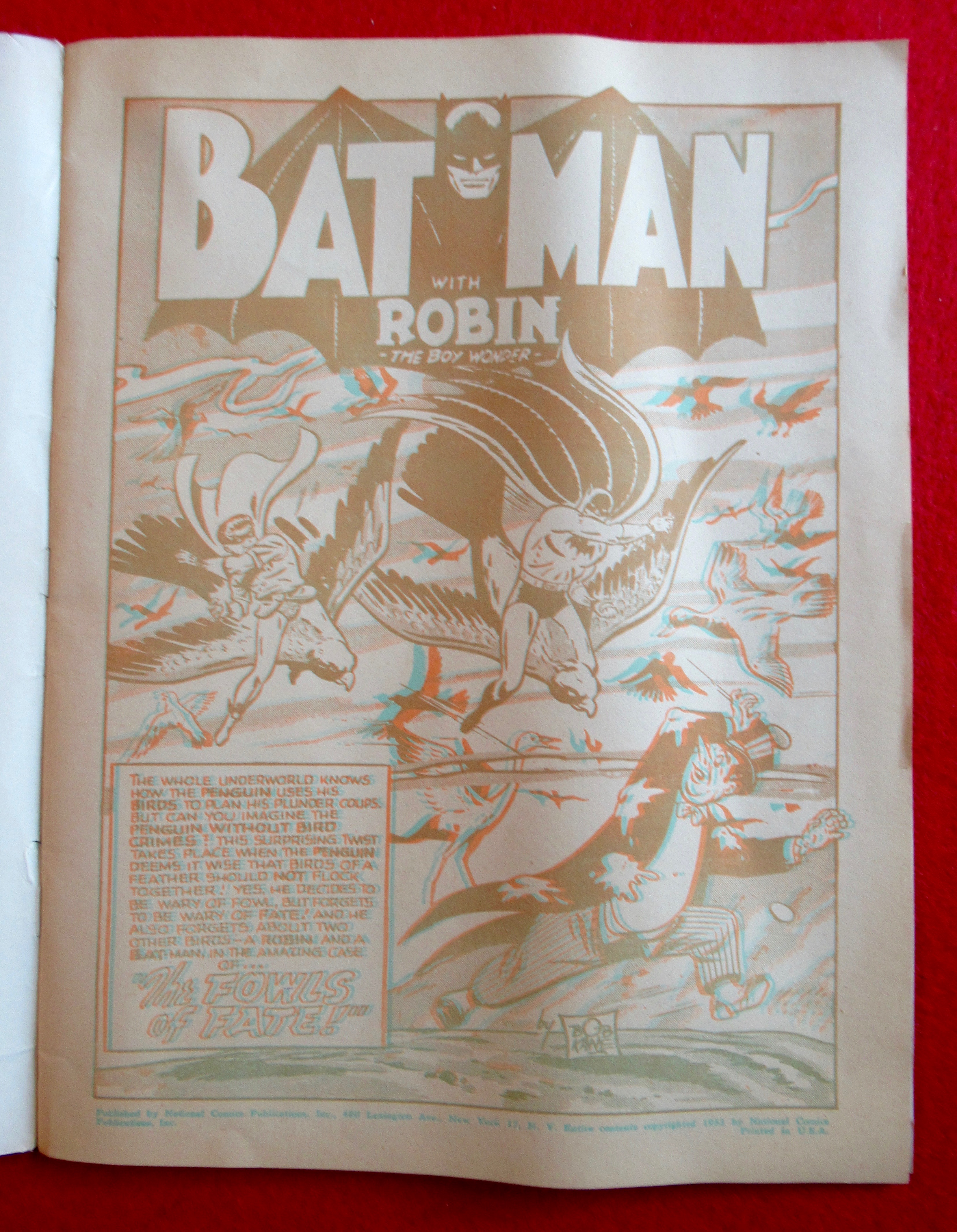 Batman Comics (3-D) 1953 The Fowls Of Fate