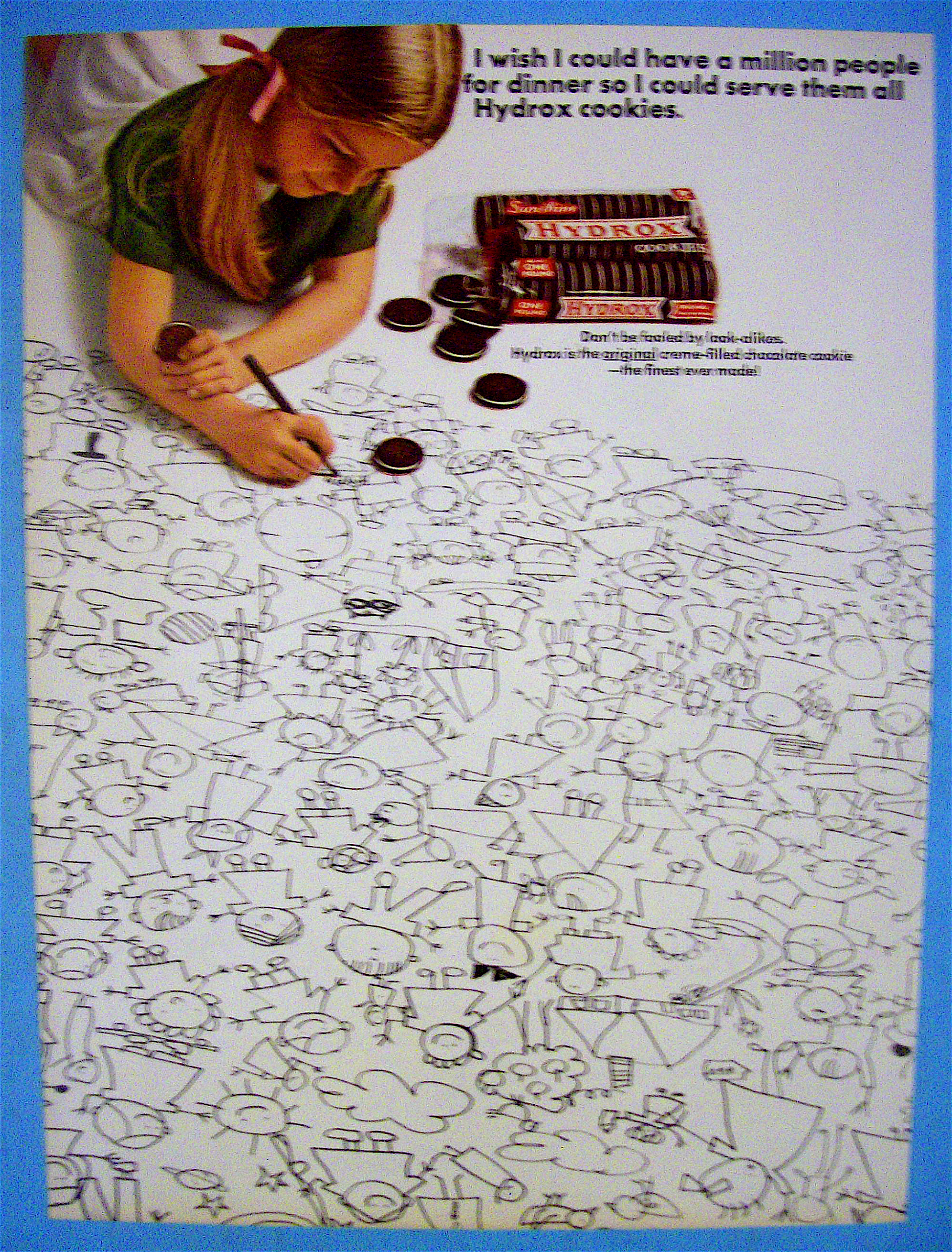 1966 Hydrox Cookies With Girl Drawing