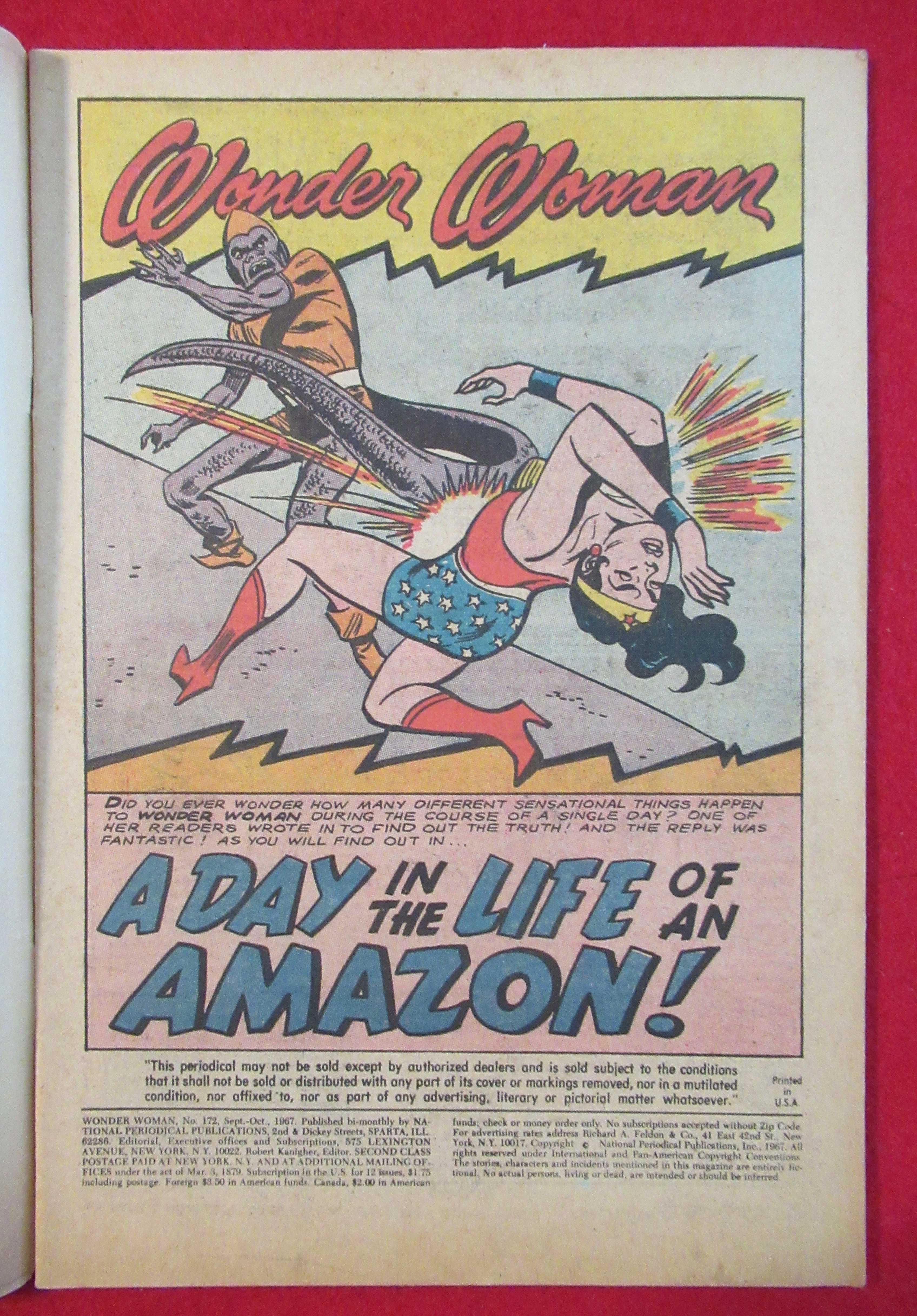 Wonder Woman Comic October 1967 Life Of An Amazon