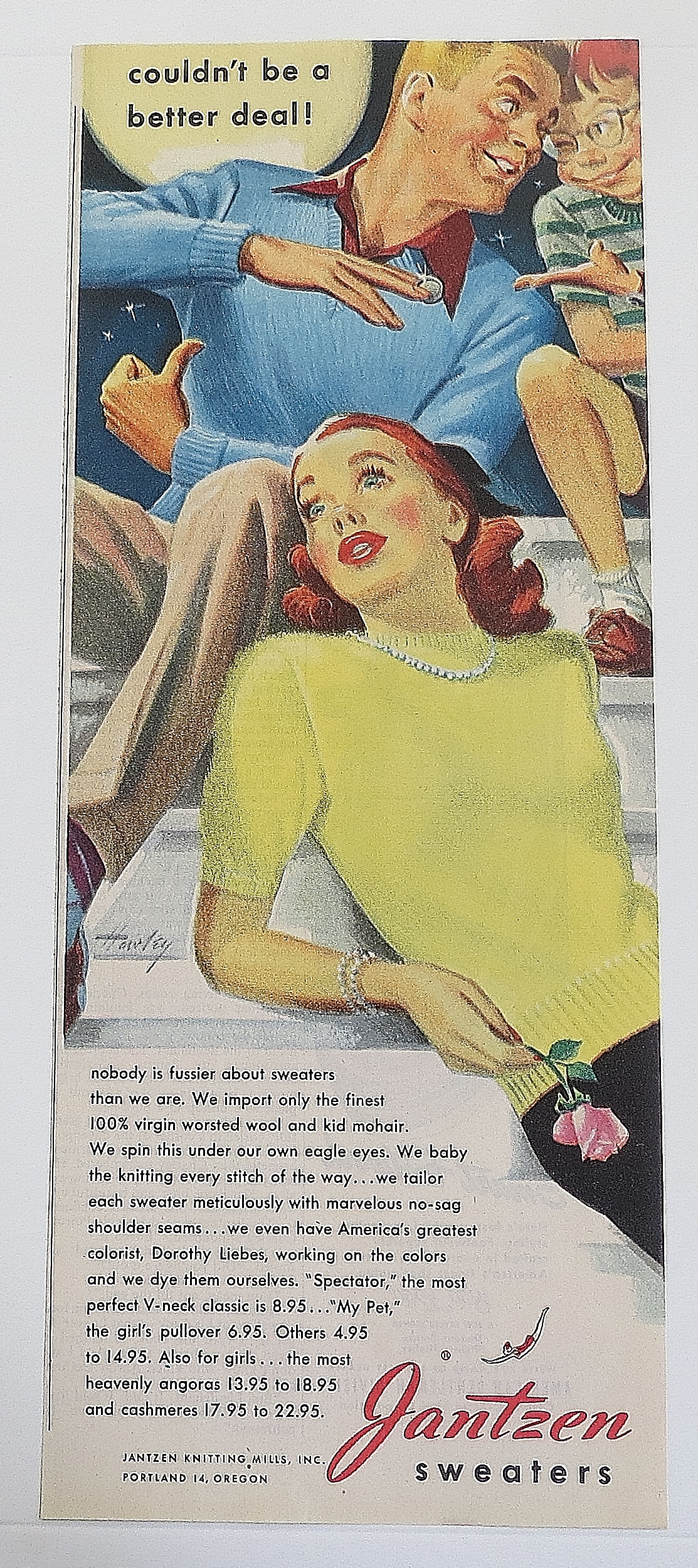 1948 Jantzen Sweaters With Happy Family