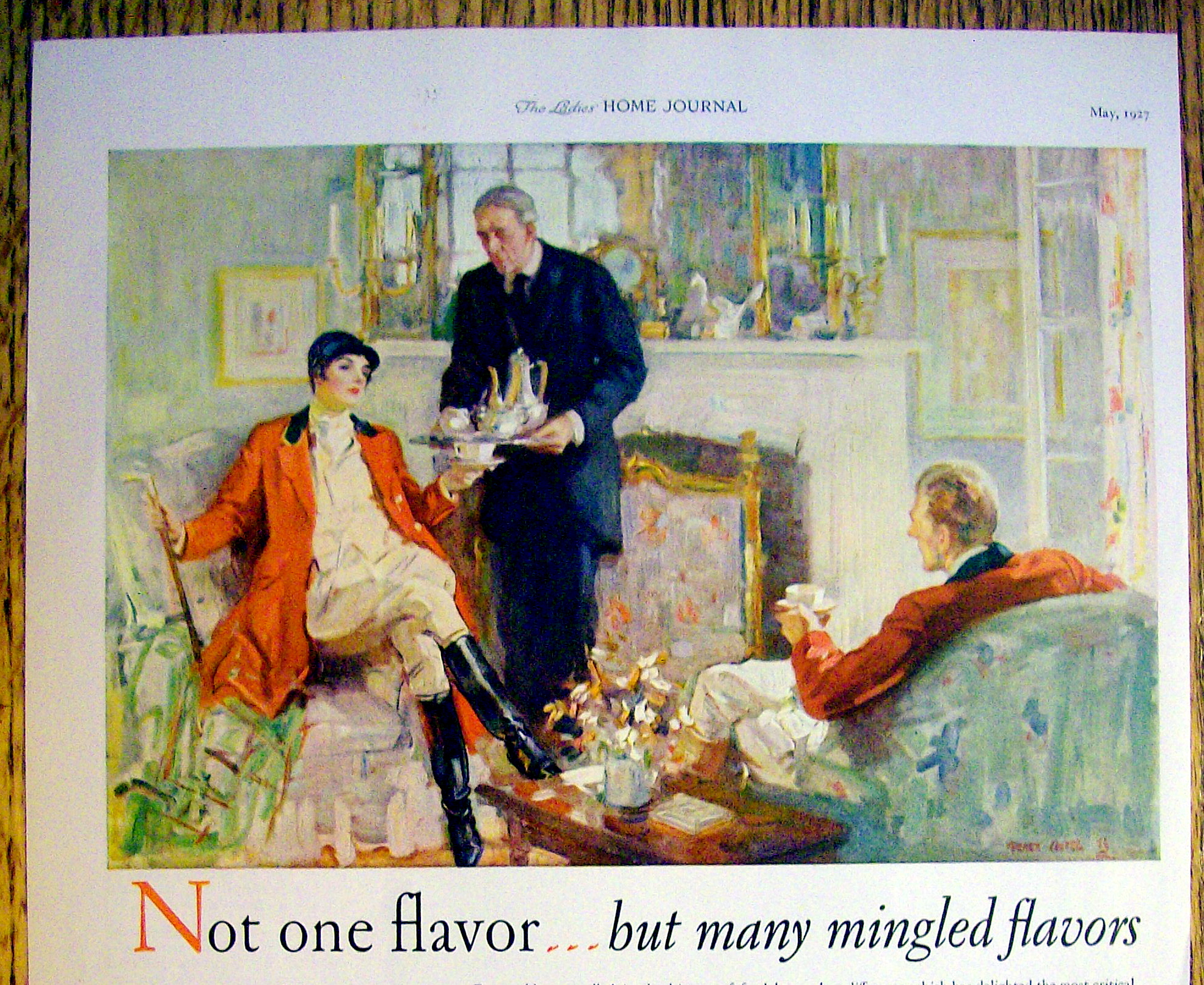 1927 Maxwell House Coffee with Butler Serving Coffee