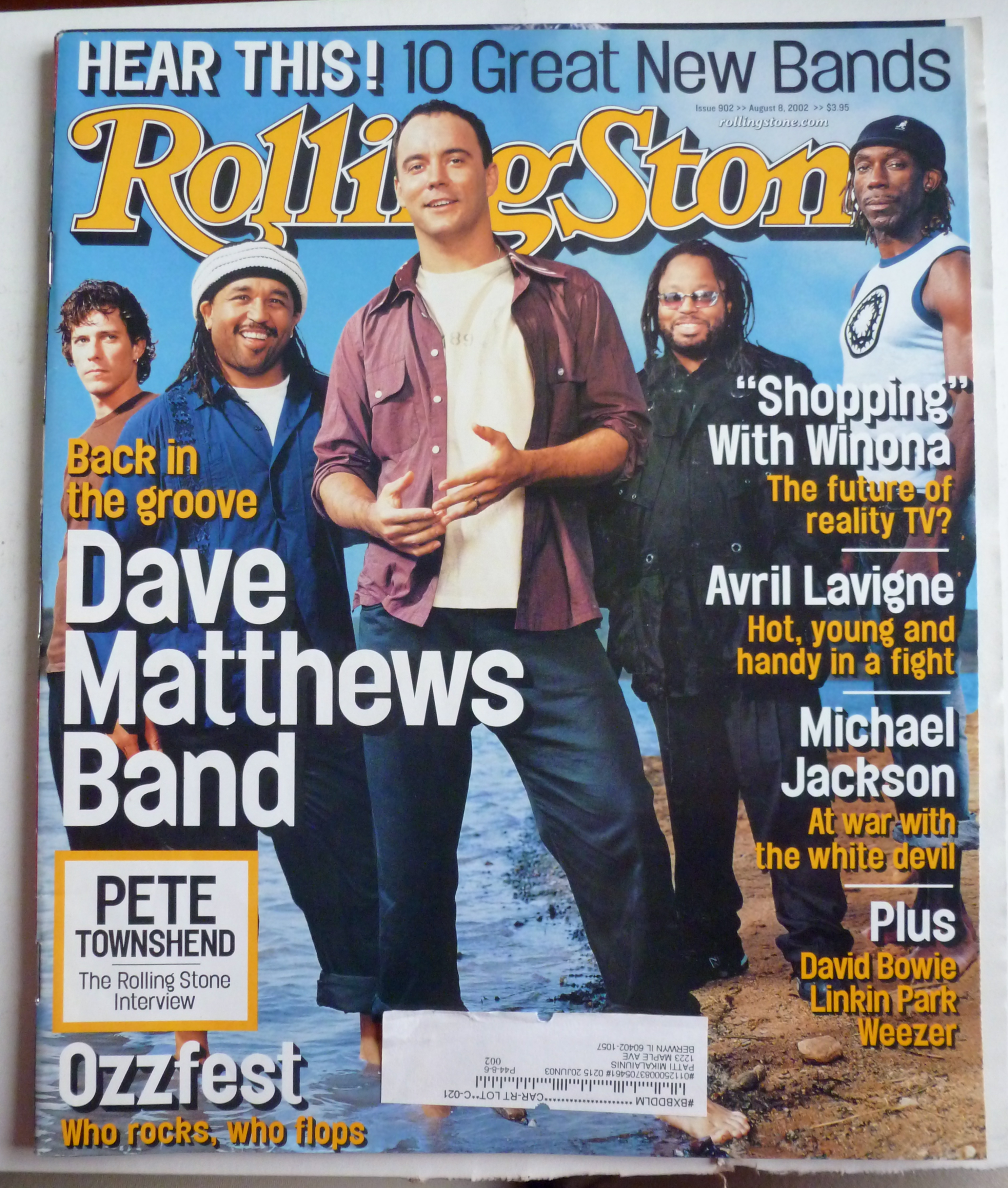 Rolling Stone Magazine August 8, 2002 Dave Matthews