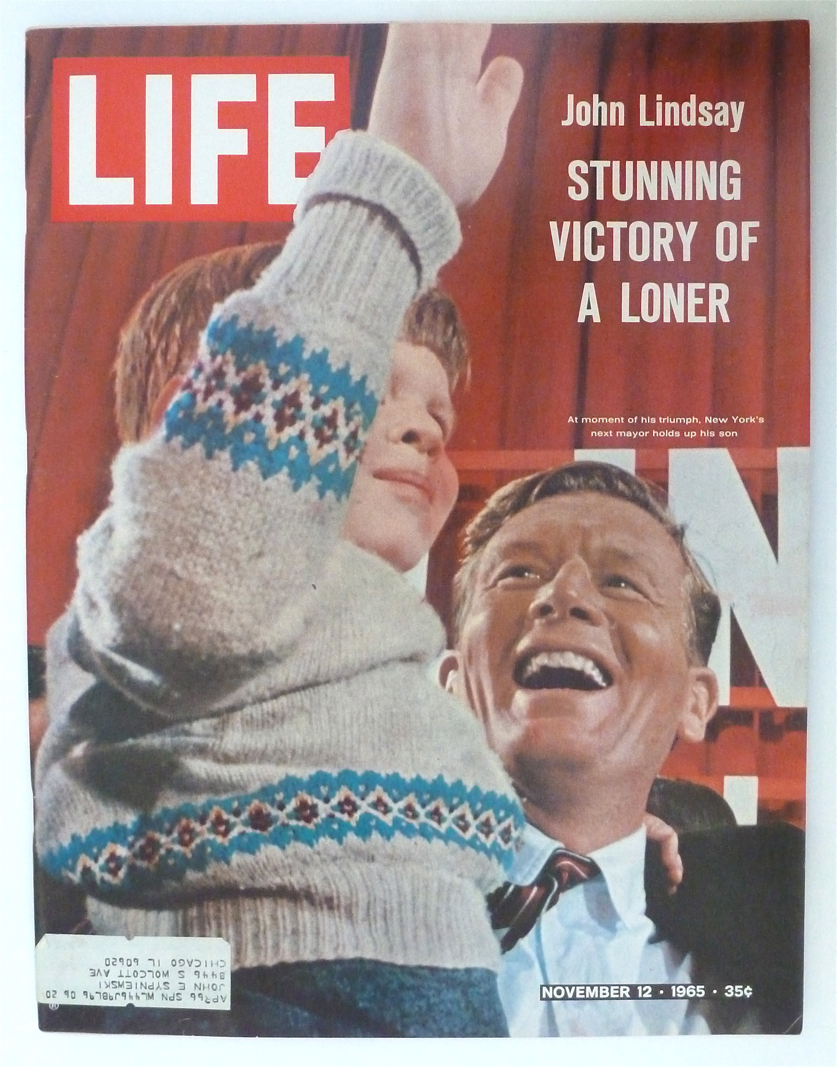 Life Magazine-November 12, 1965-John Lindsay & Son