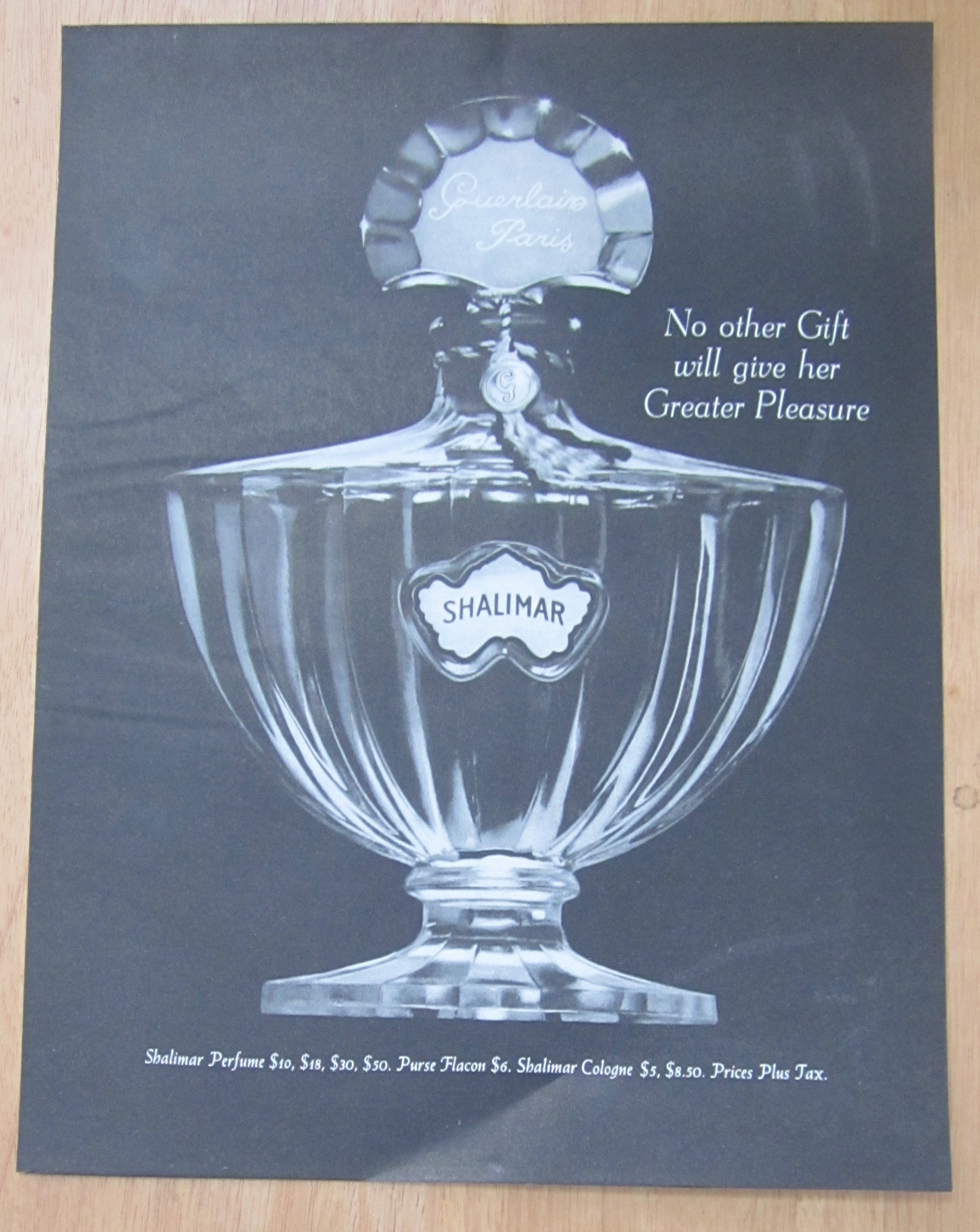 1959 Shalimar Perfume with Guerlain Paris Shalimar
