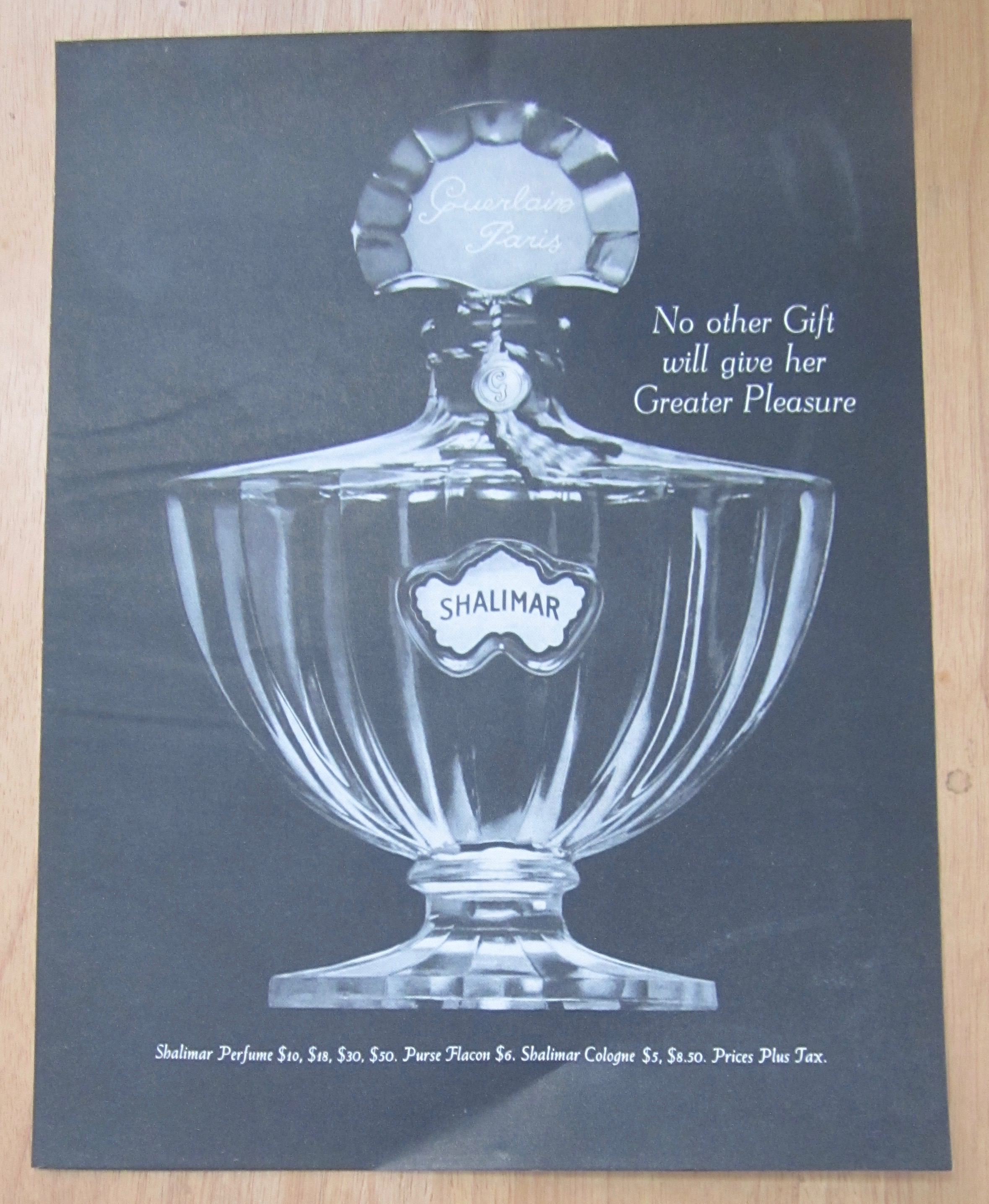 1959 Shalimar Perfume with Guerlain Paris Shalimar