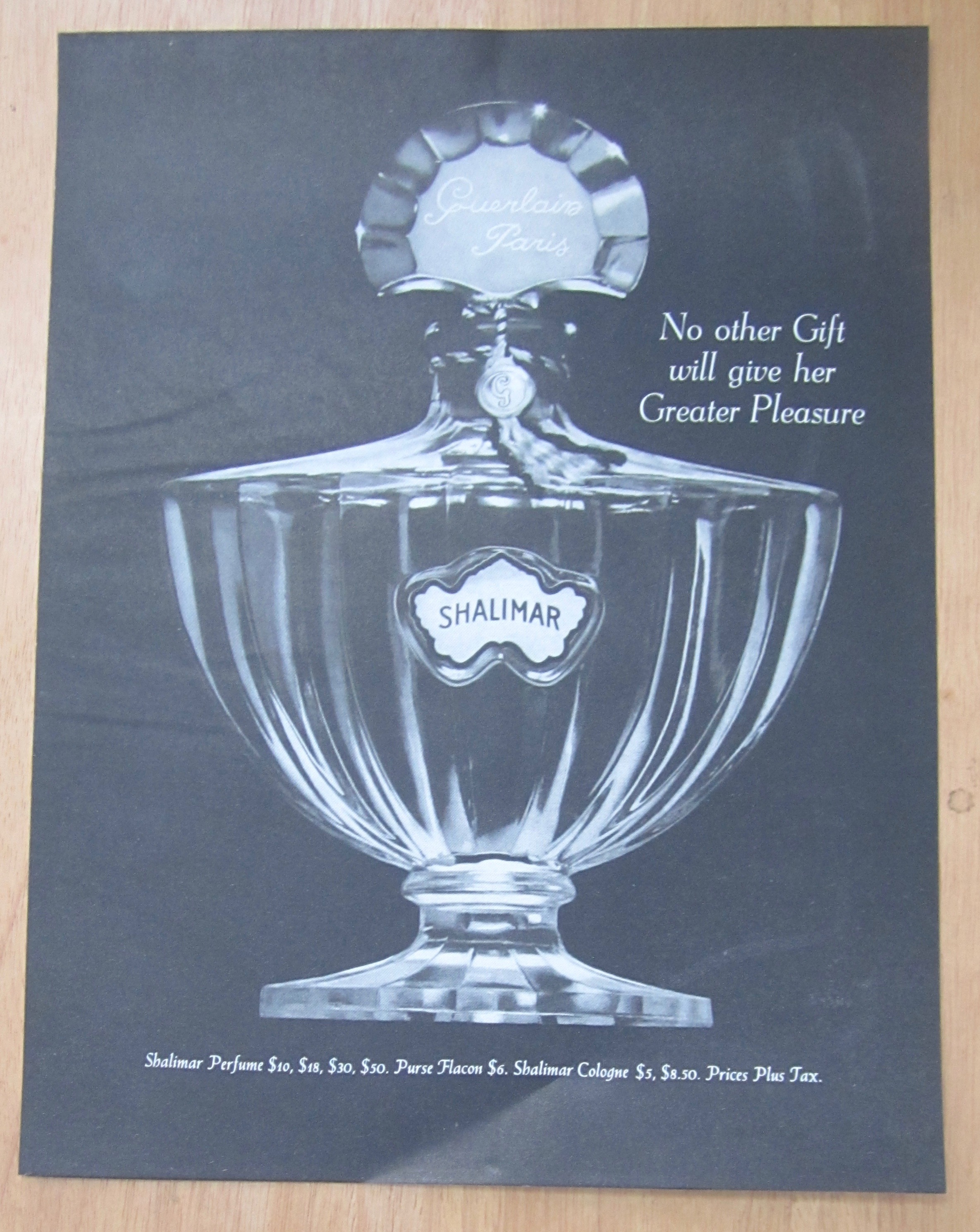 1959 Shalimar Perfume with Guerlain Paris Shalimar