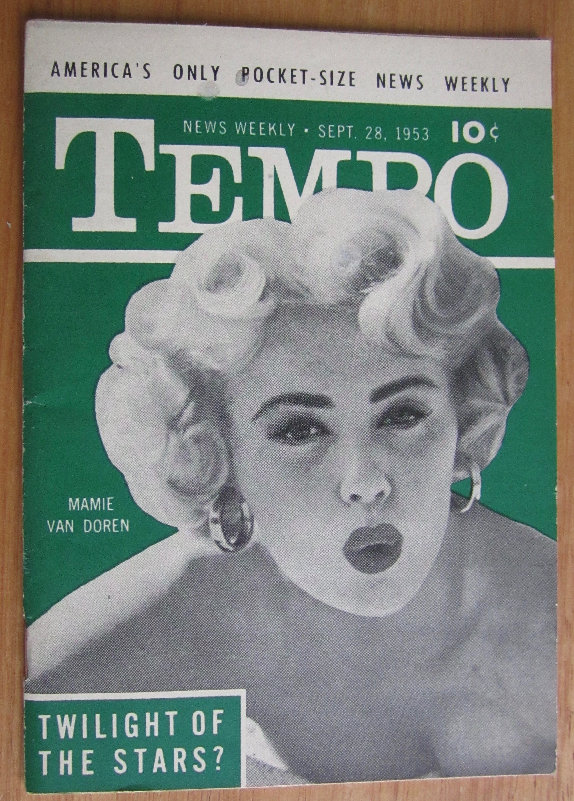 Tempo Magazine September 28, 1953 Mamie Van Doren