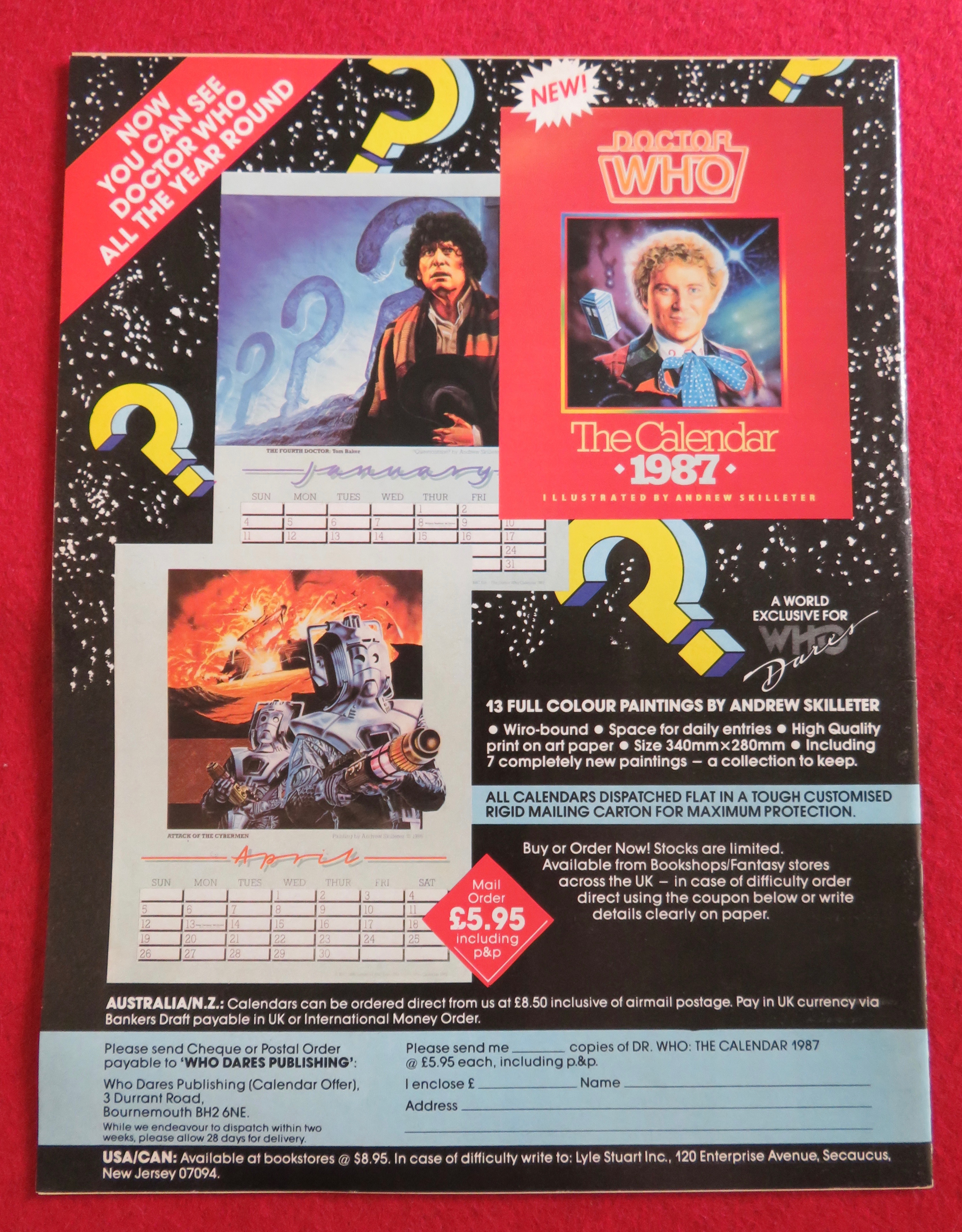 Doctor (Dr) Who Magazine December 1986 Nicola Bryant